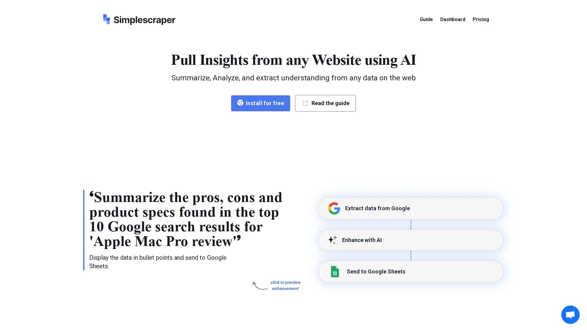 simplescraper homepage