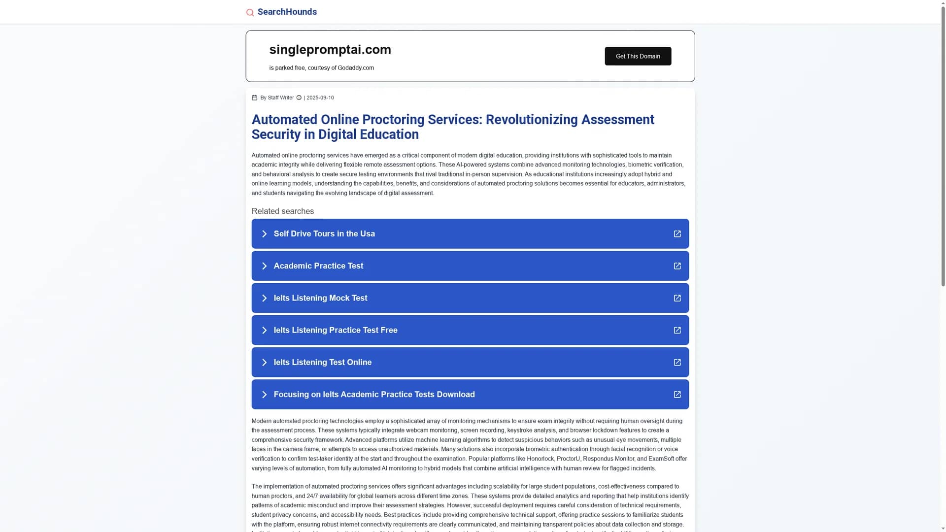 single-prompt-ai homepage