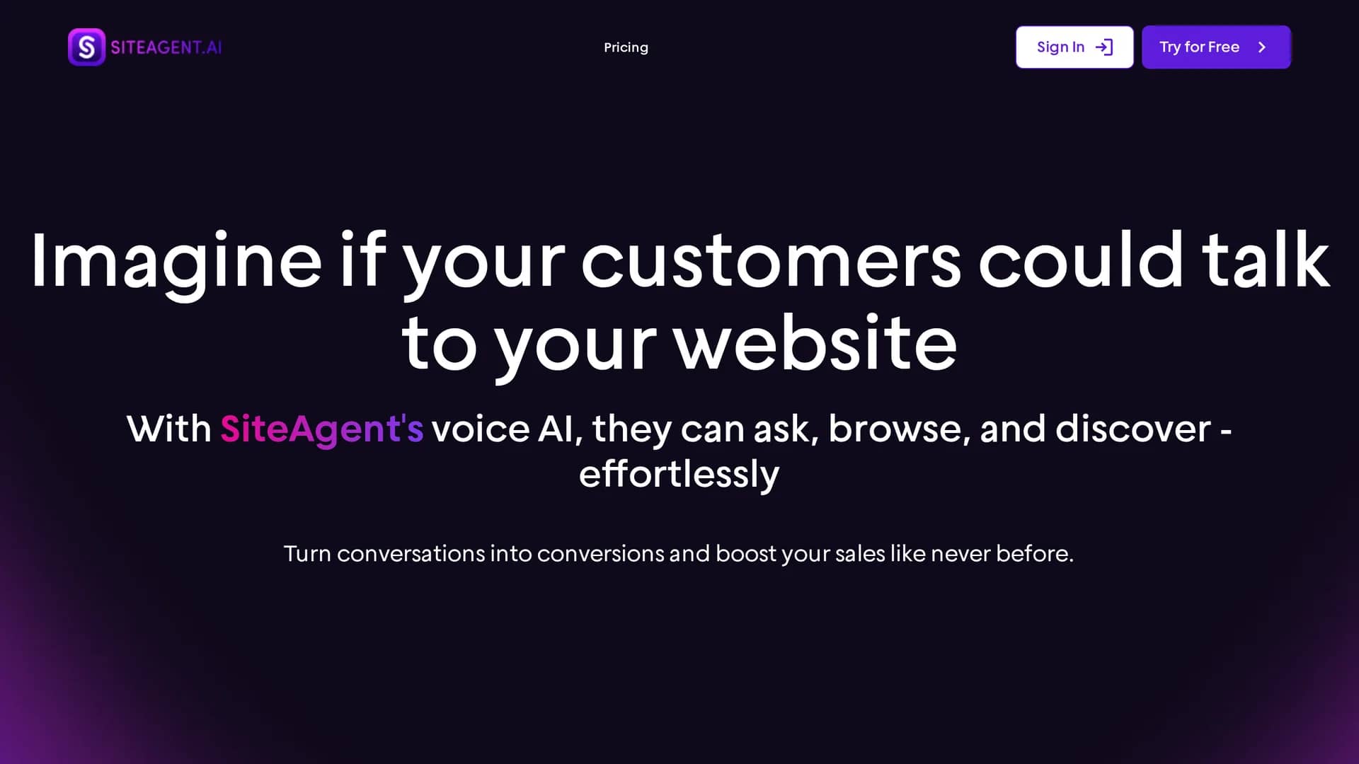 siteagent-ai homepage