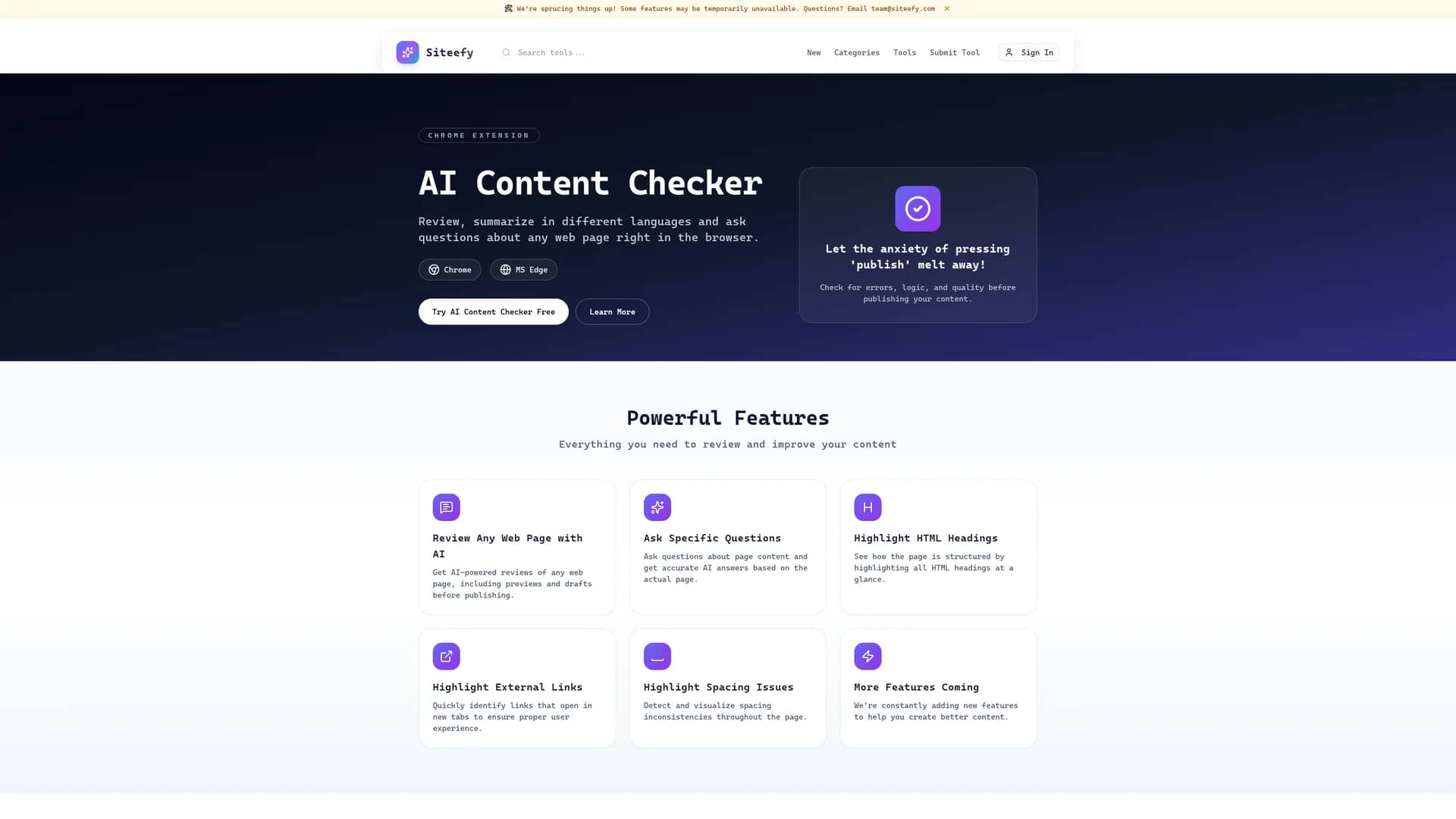 siteefy-content-checker homepage