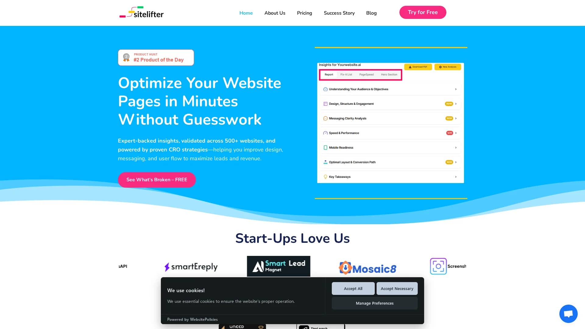 sitelifter-com homepage