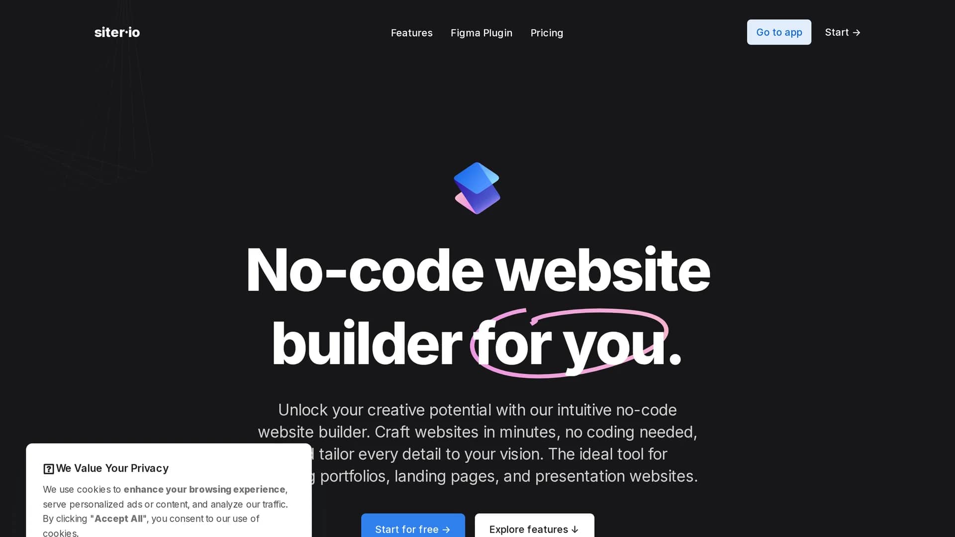 siter-io homepage