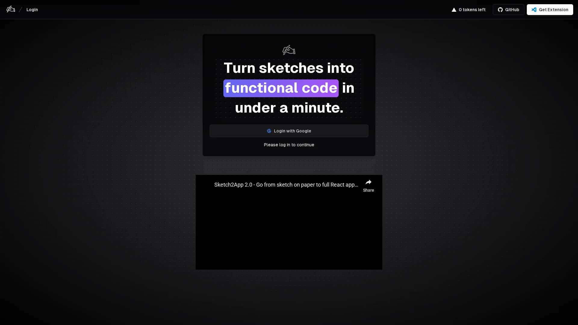 sketch2app homepage
