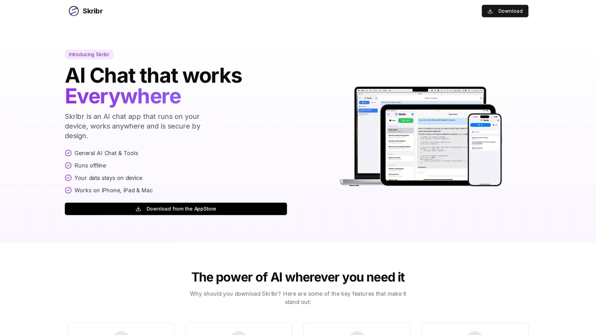skribr homepage