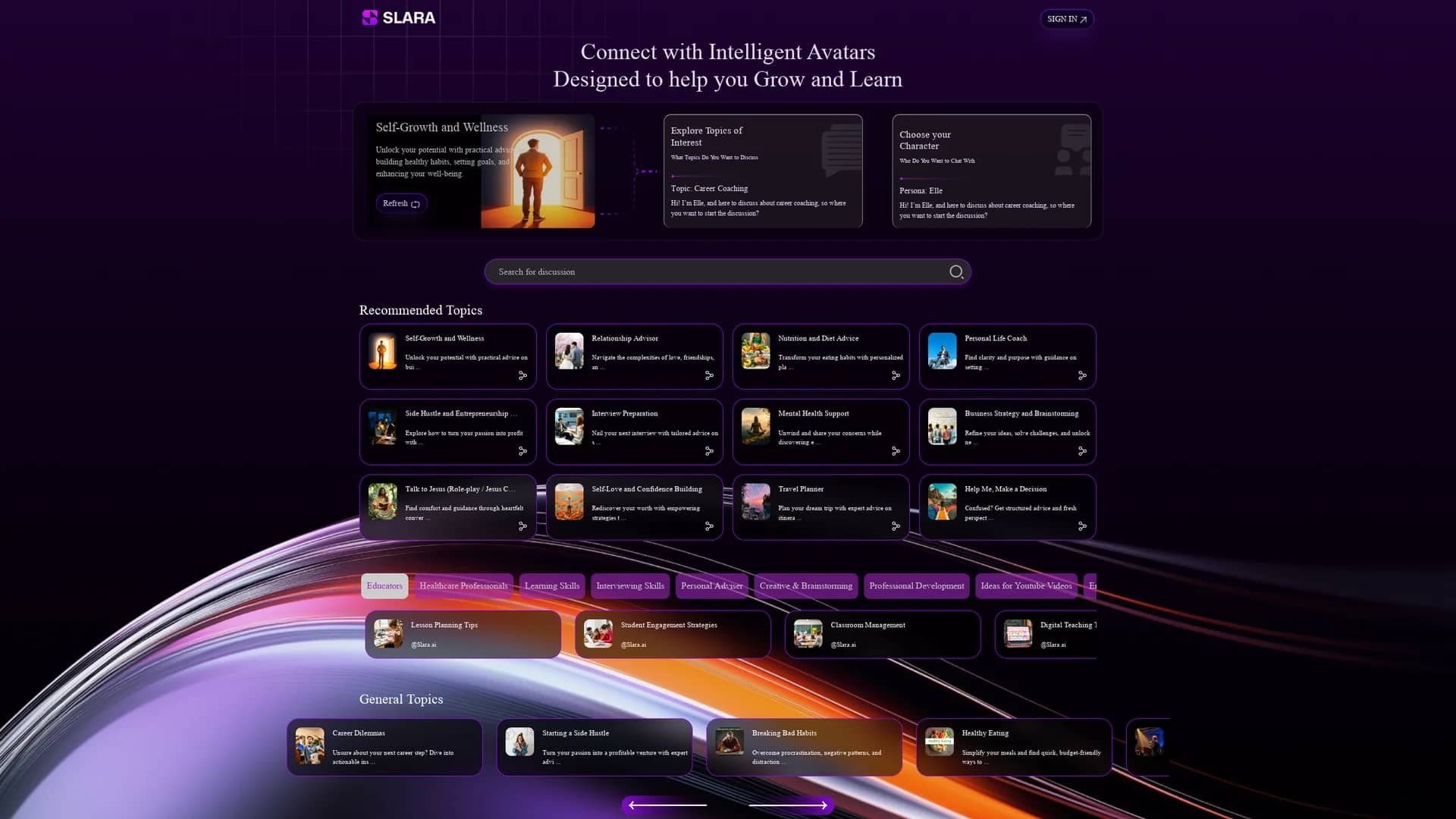 slara-ai homepage