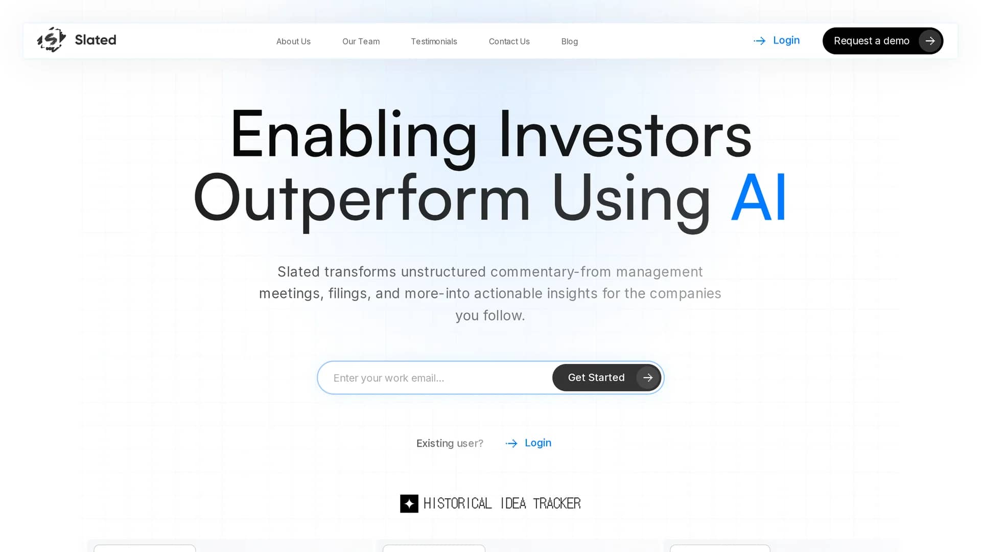 slated-ai homepage
