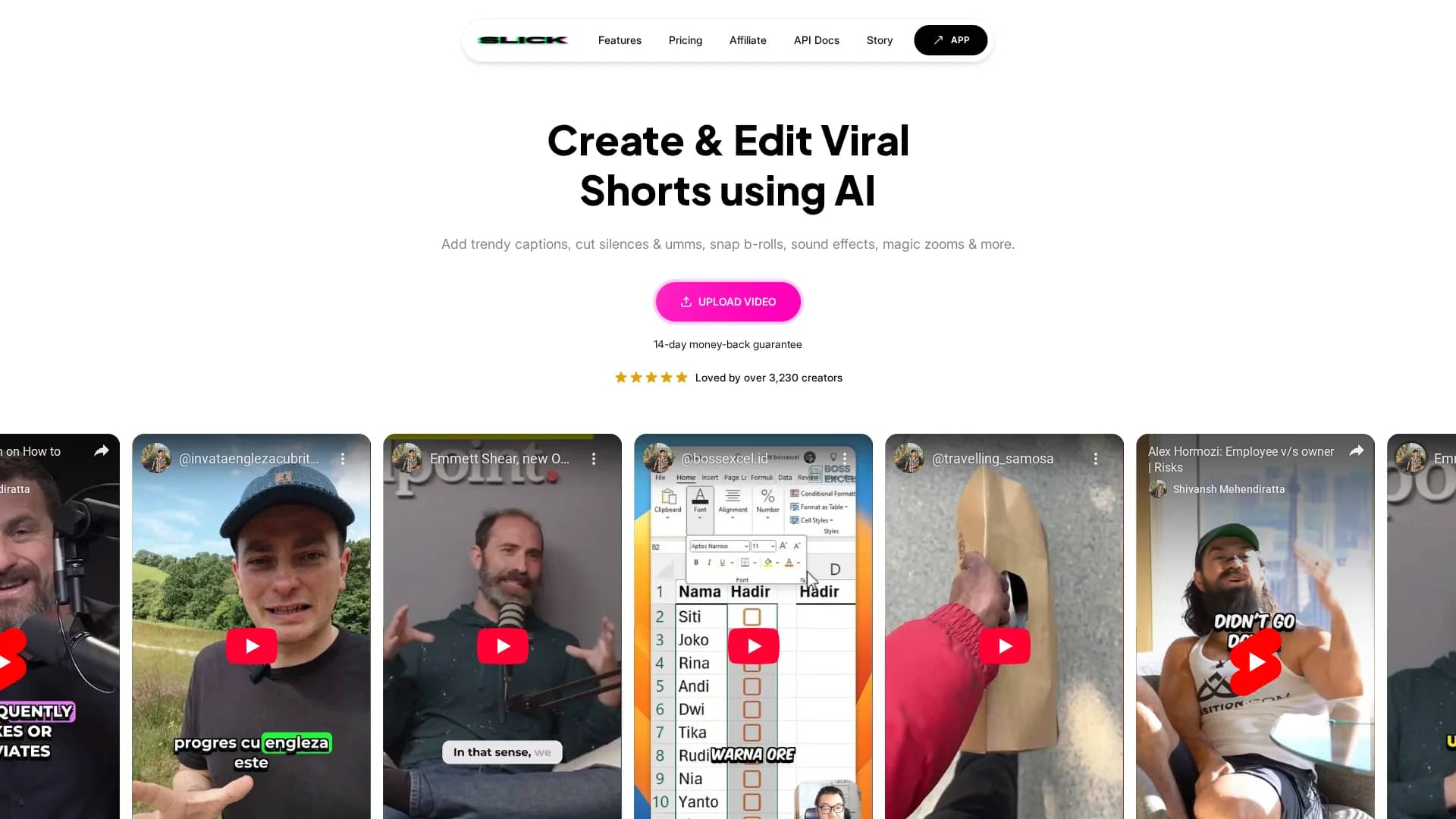 slick homepage