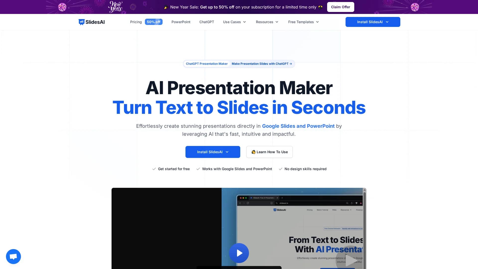 slidesai homepage