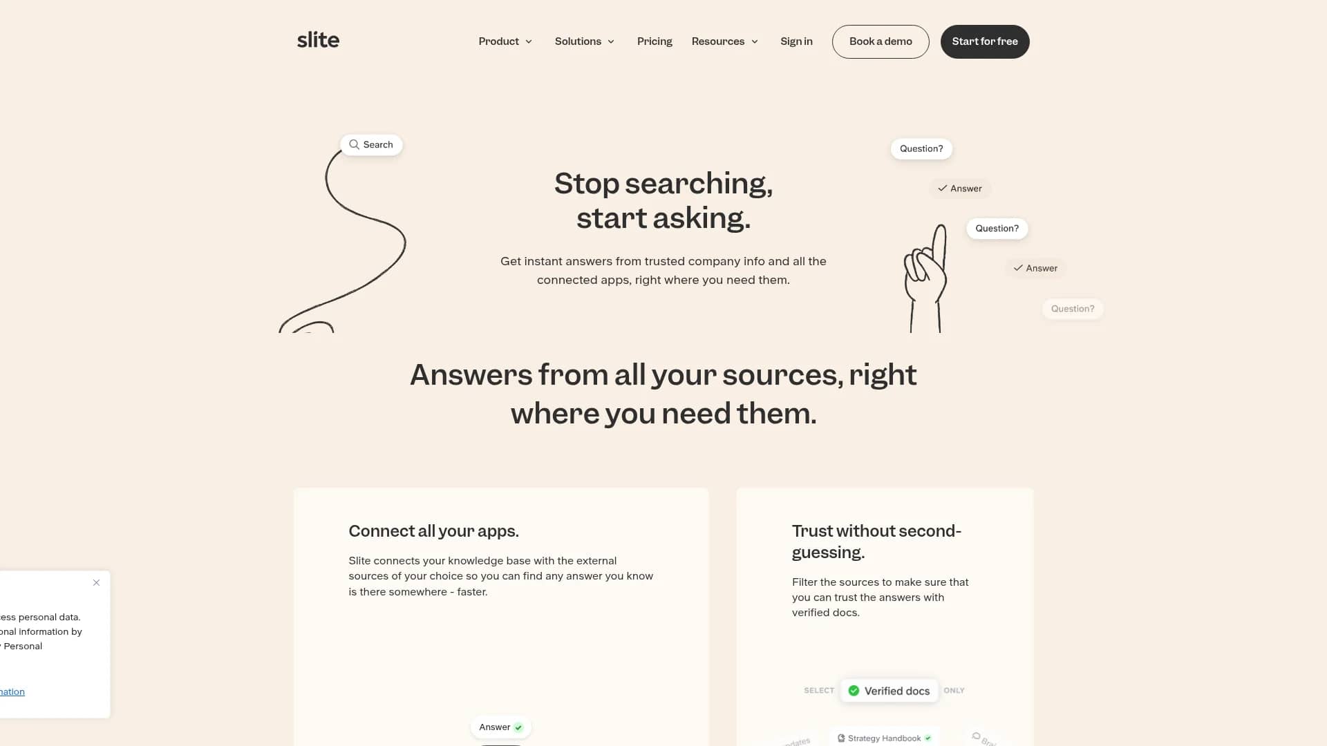 slite-ask homepage