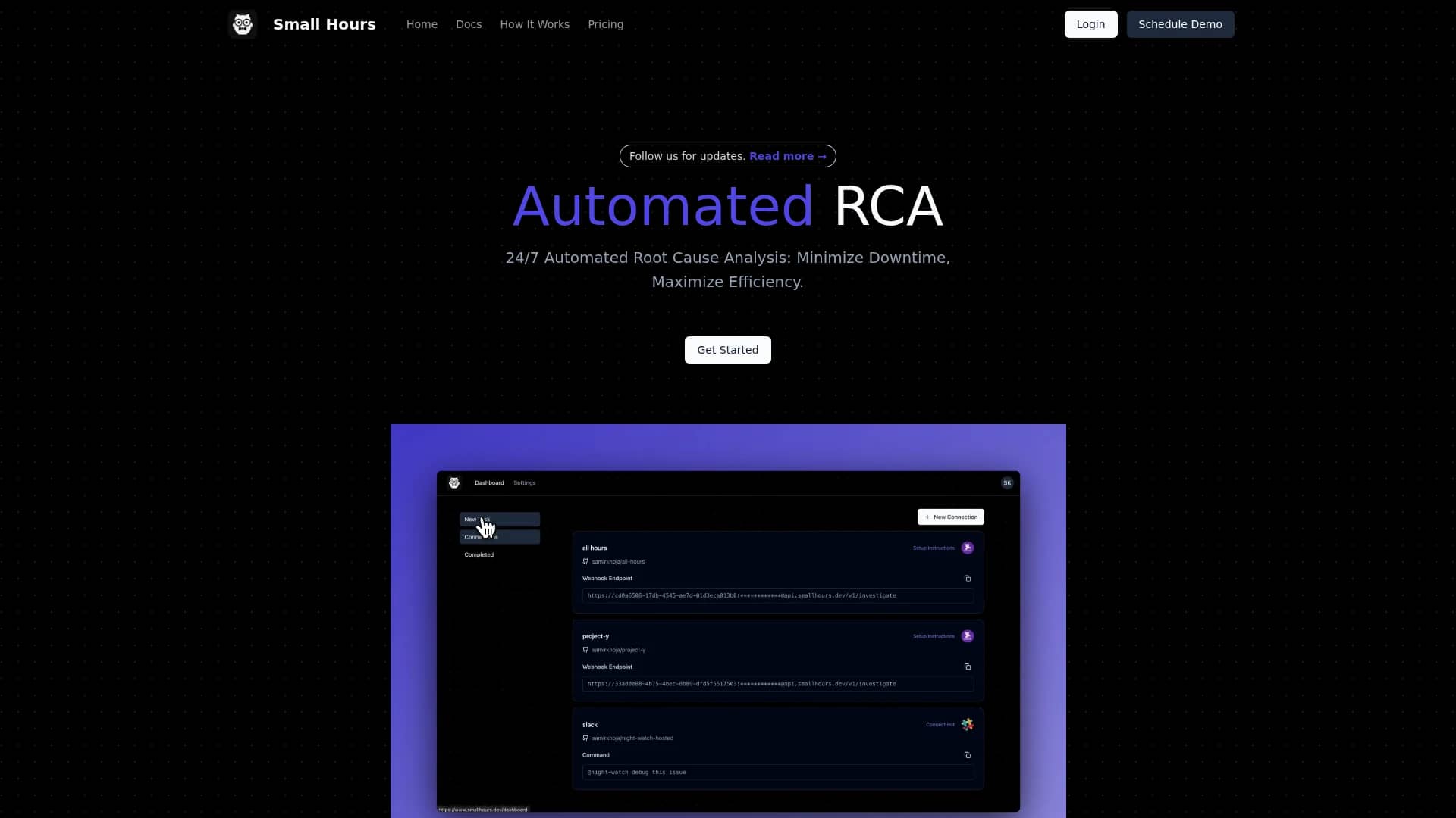 small-hours homepage