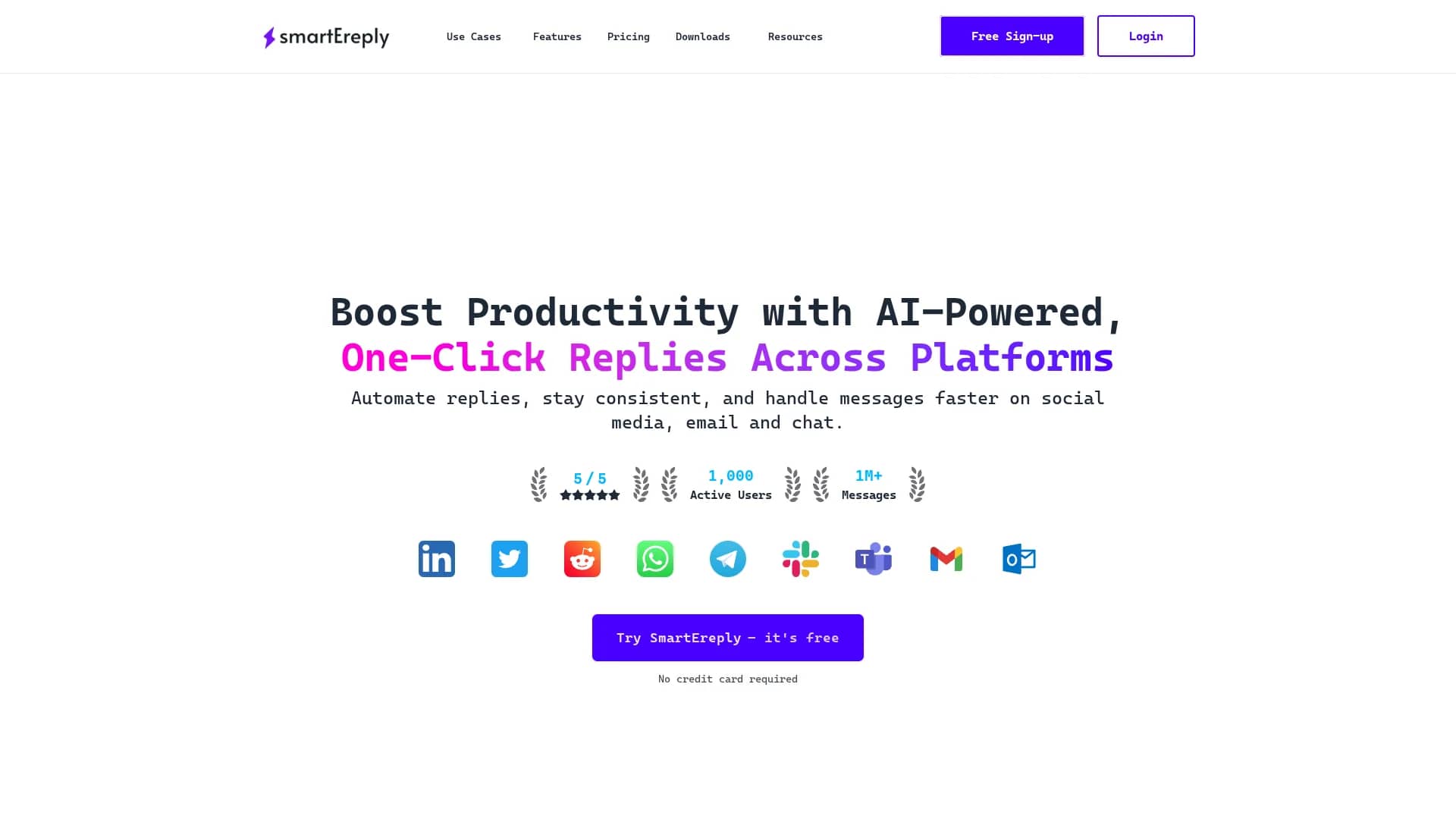 smartereply homepage