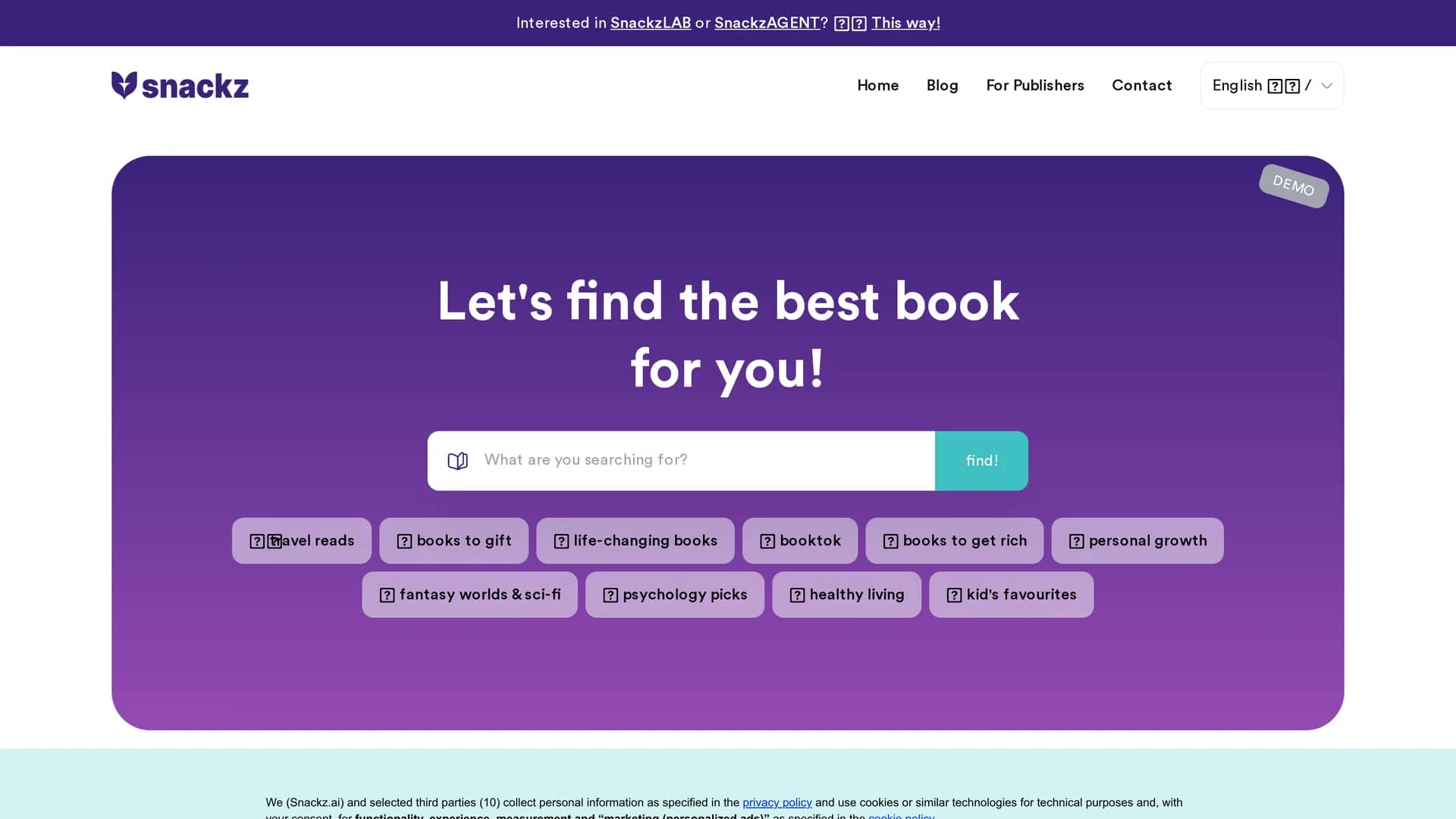 snackzai homepage