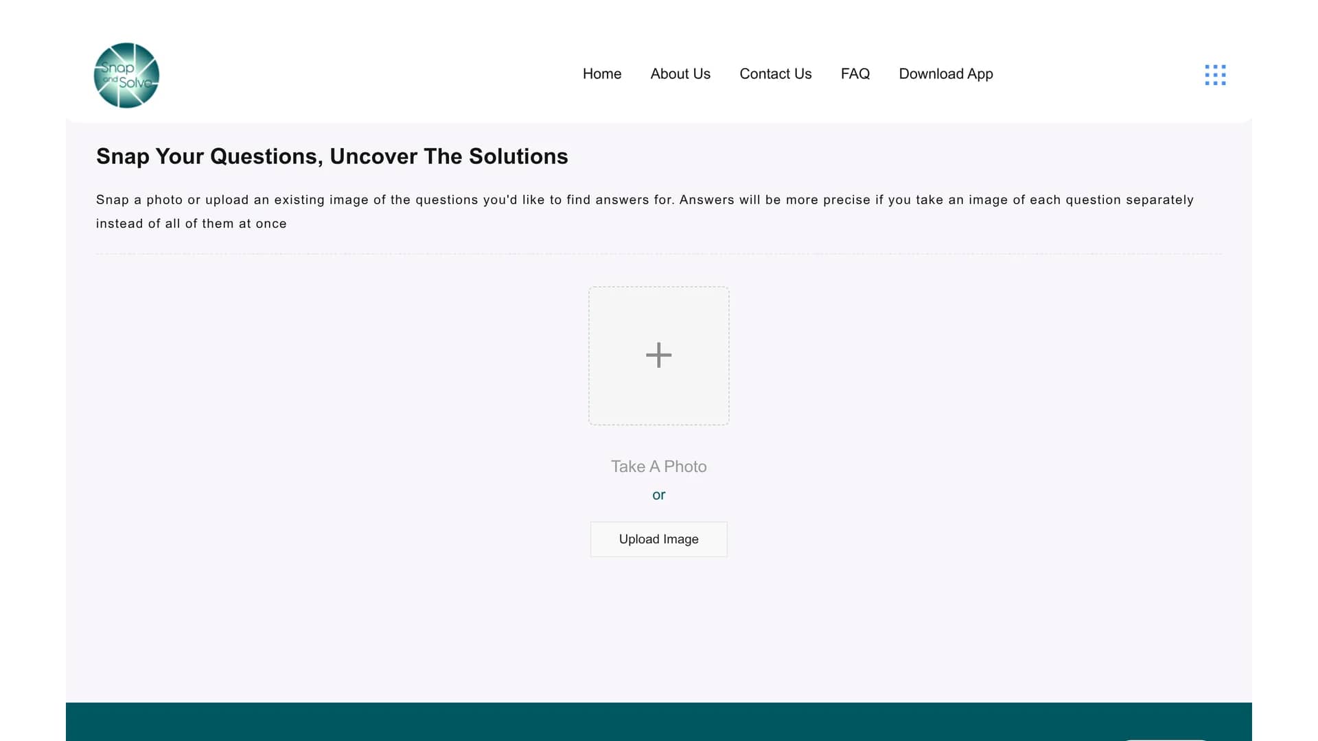 snapandsolve homepage