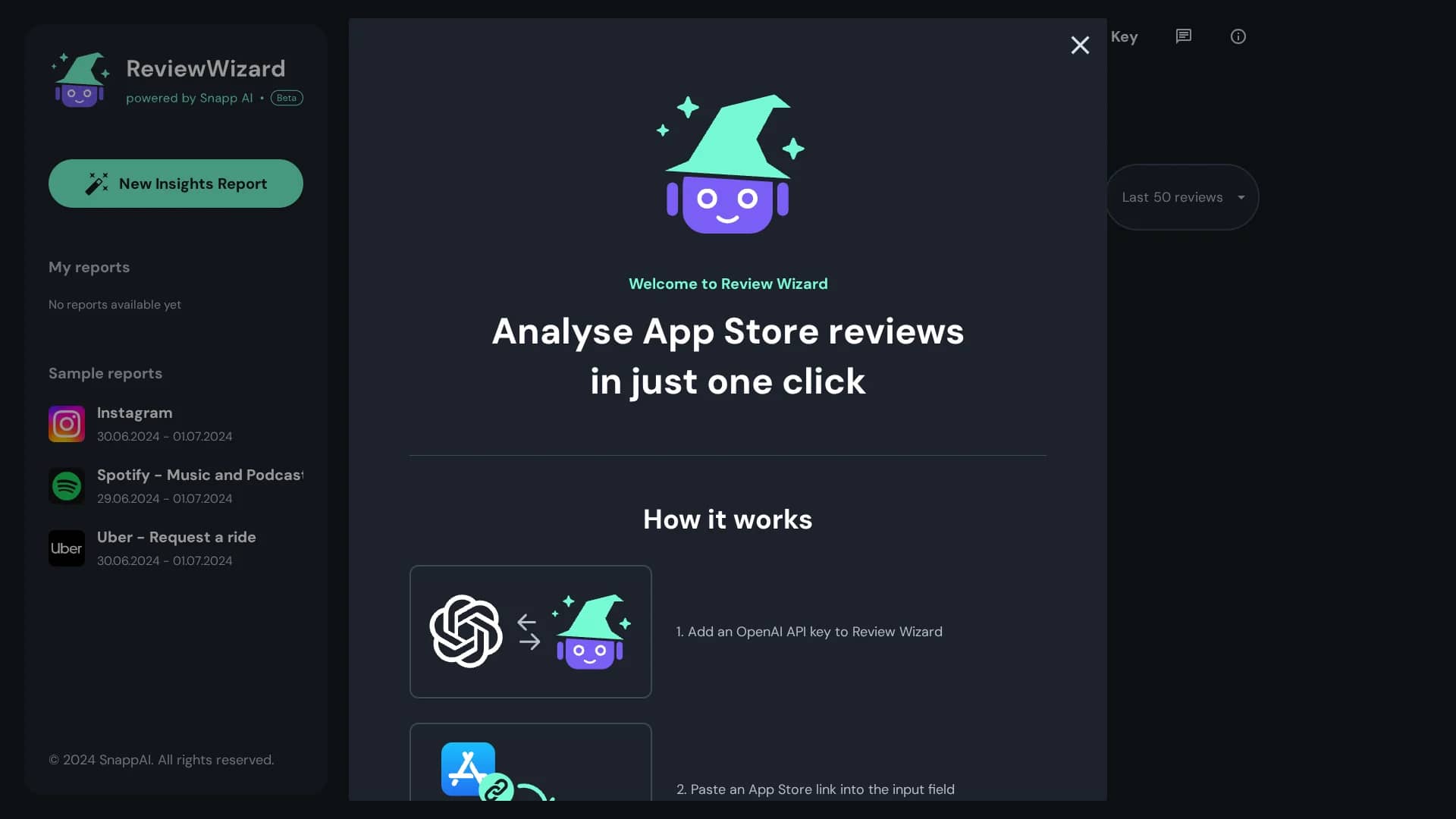 snappai-review-wizard homepage