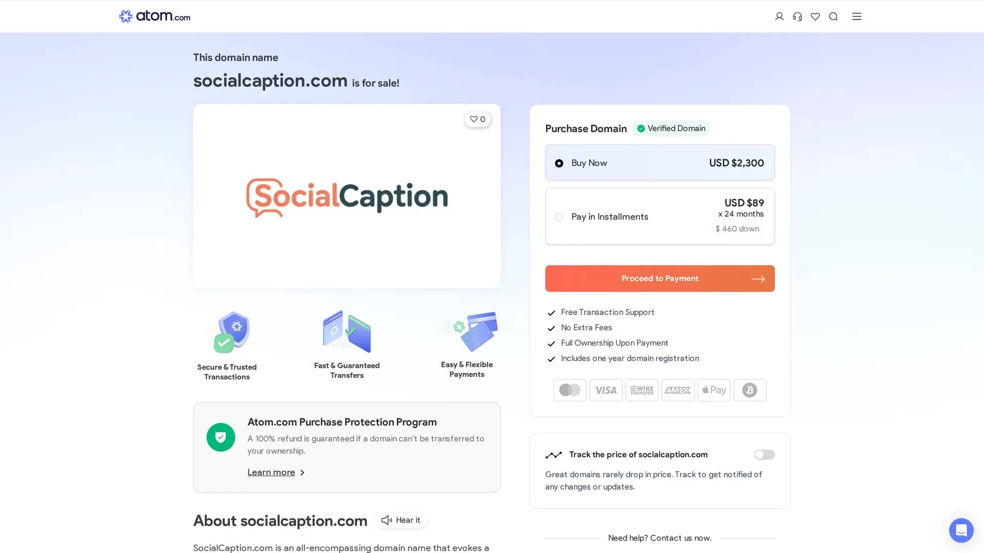 social-caption homepage