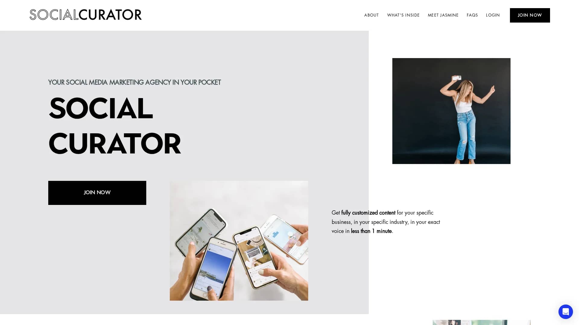 social-curator homepage