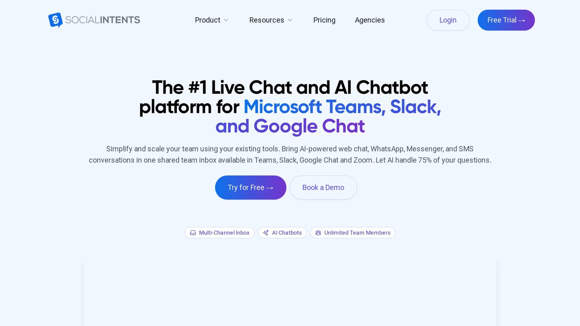 social-intents homepage