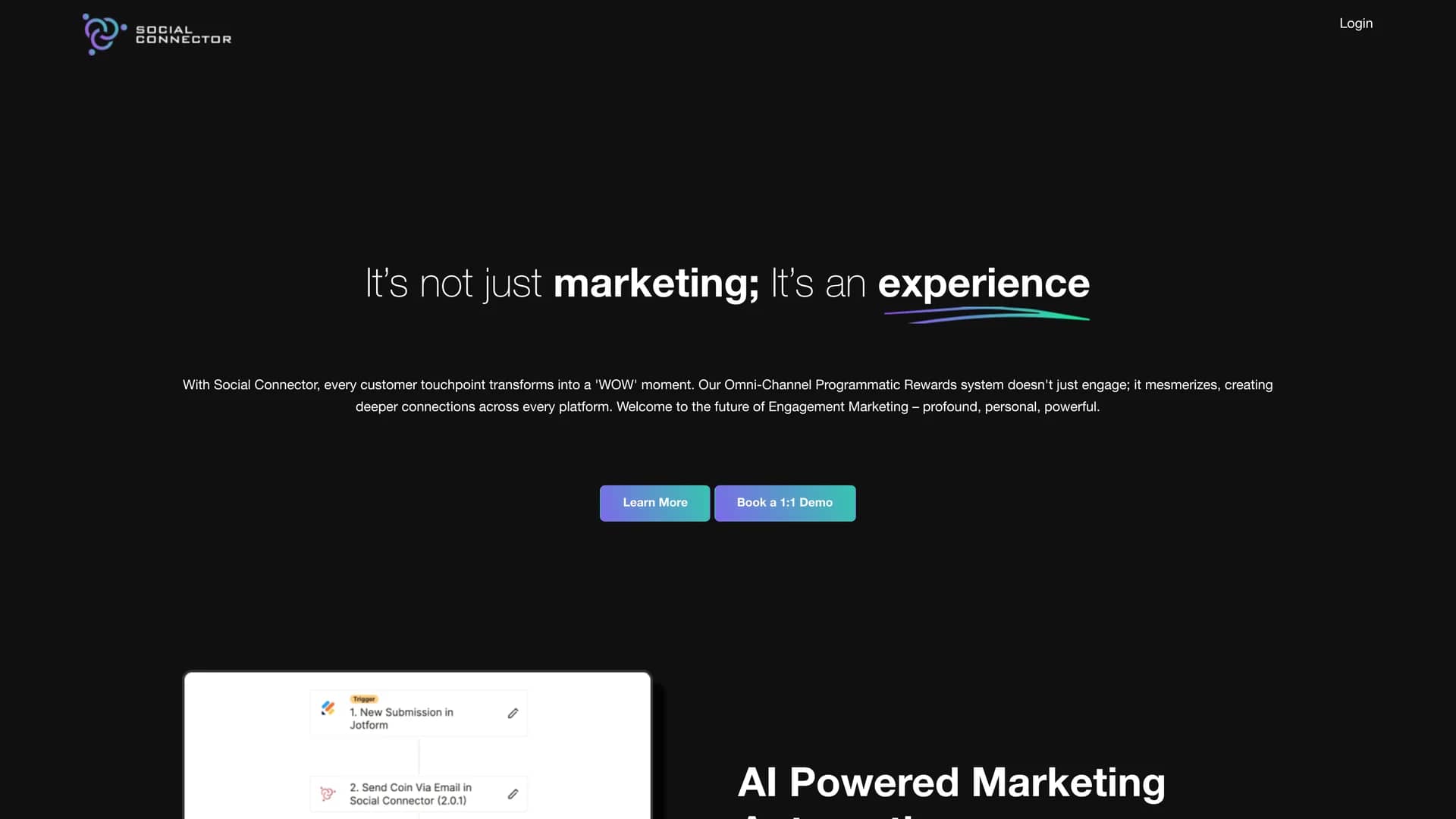 socialconnector-io homepage
