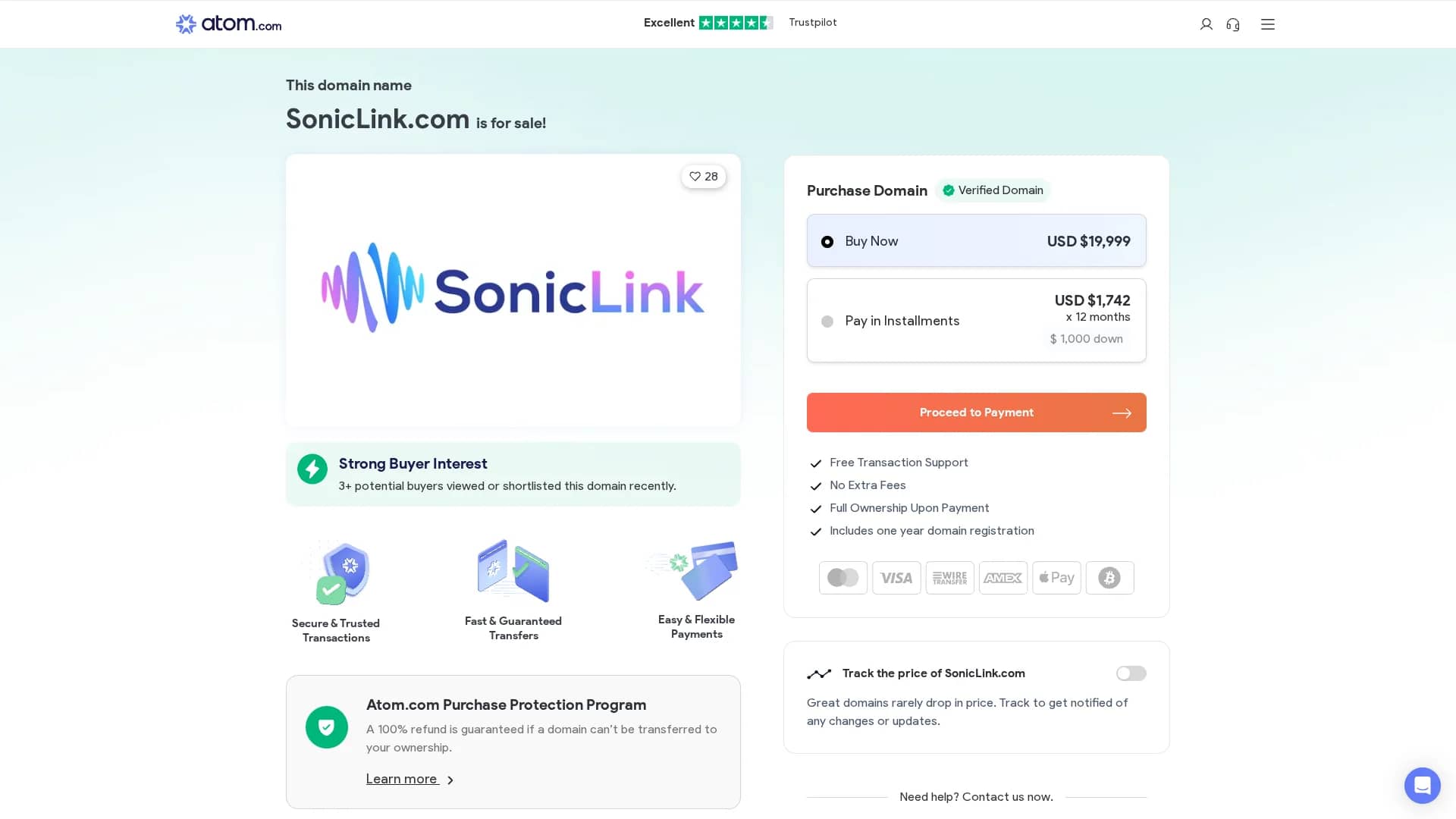 sonic-link homepage