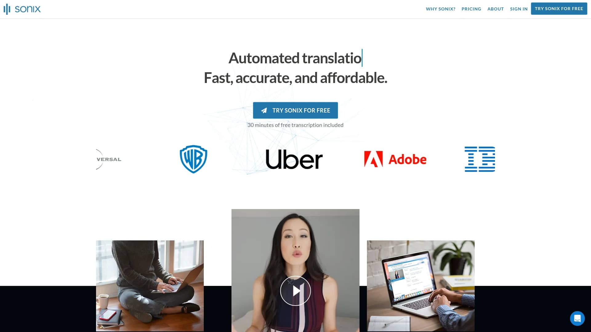 sonix homepage