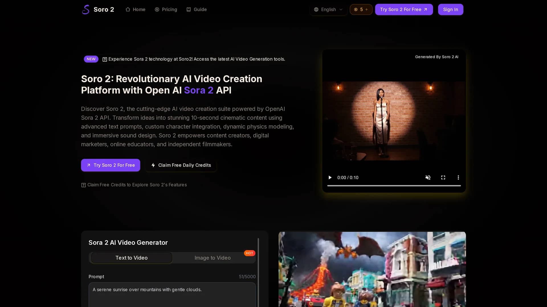 soro-2-ai homepage