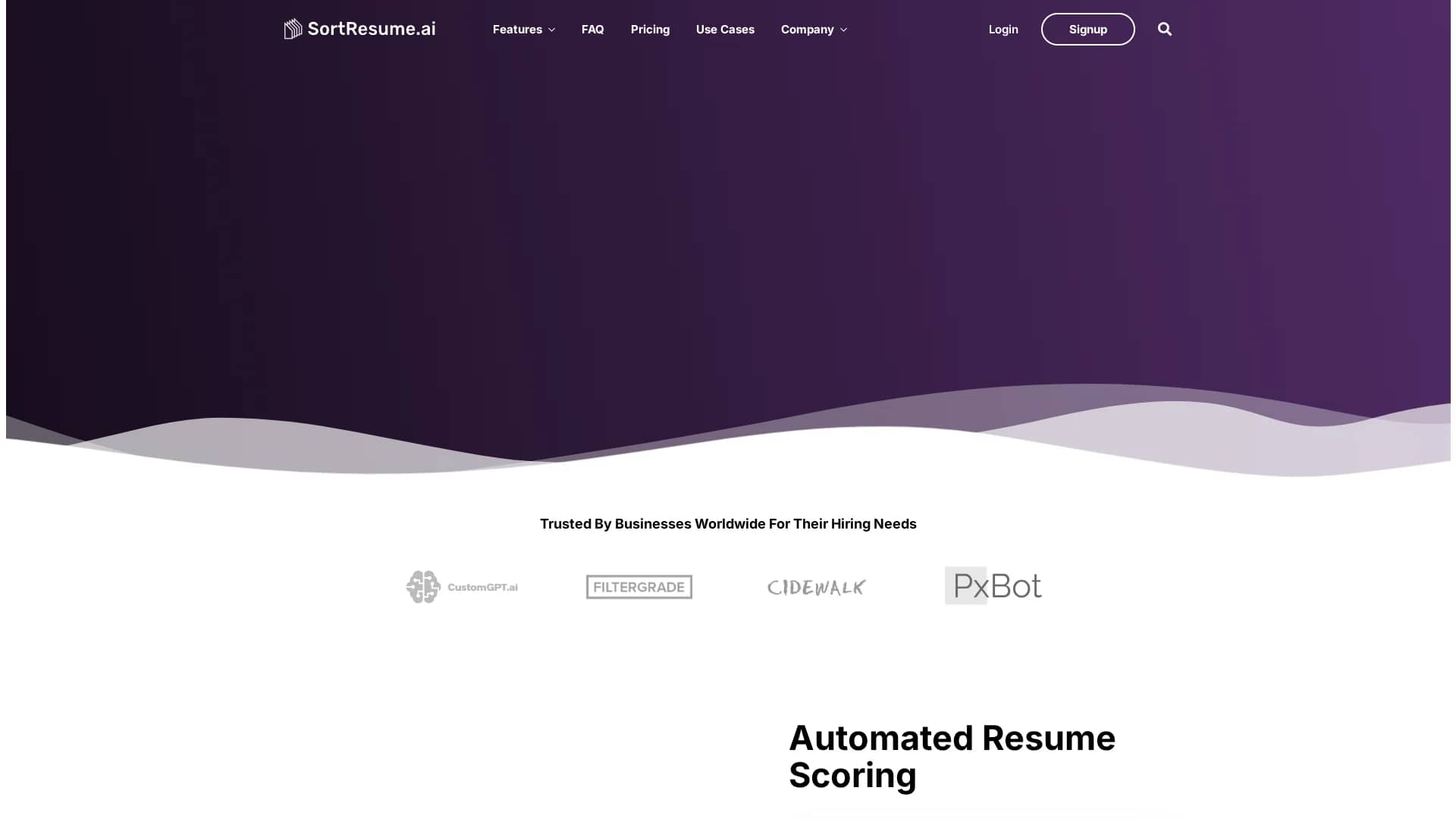 sortresume-ai homepage