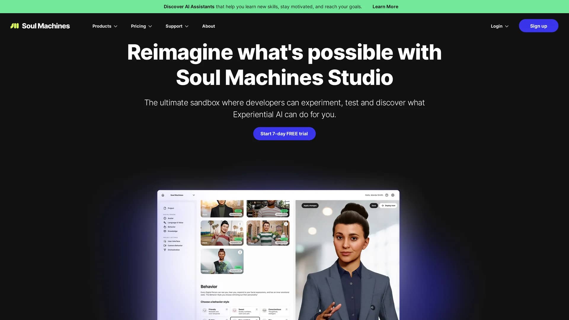 soul-machines-studio homepage