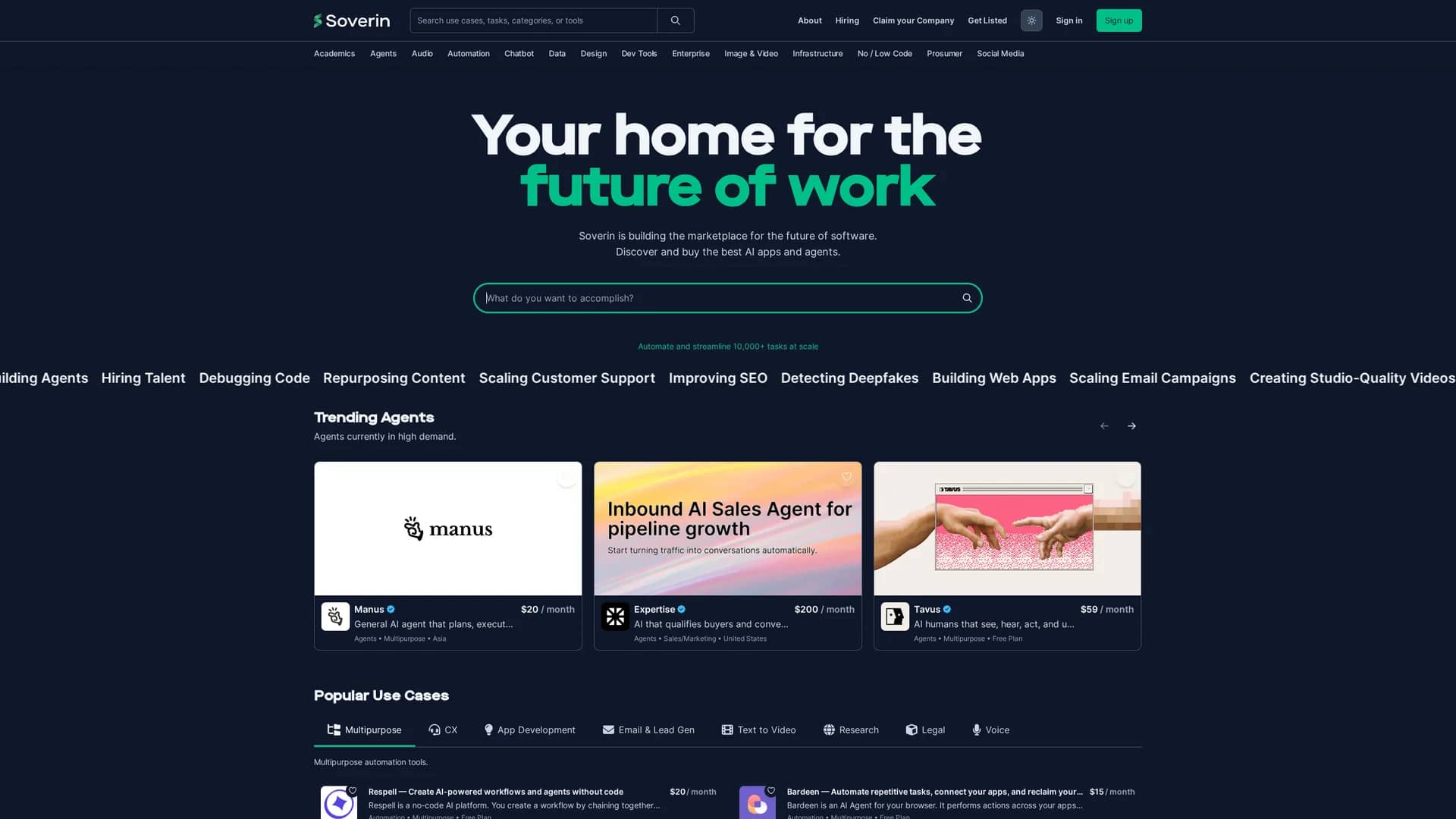 soverin-ai homepage