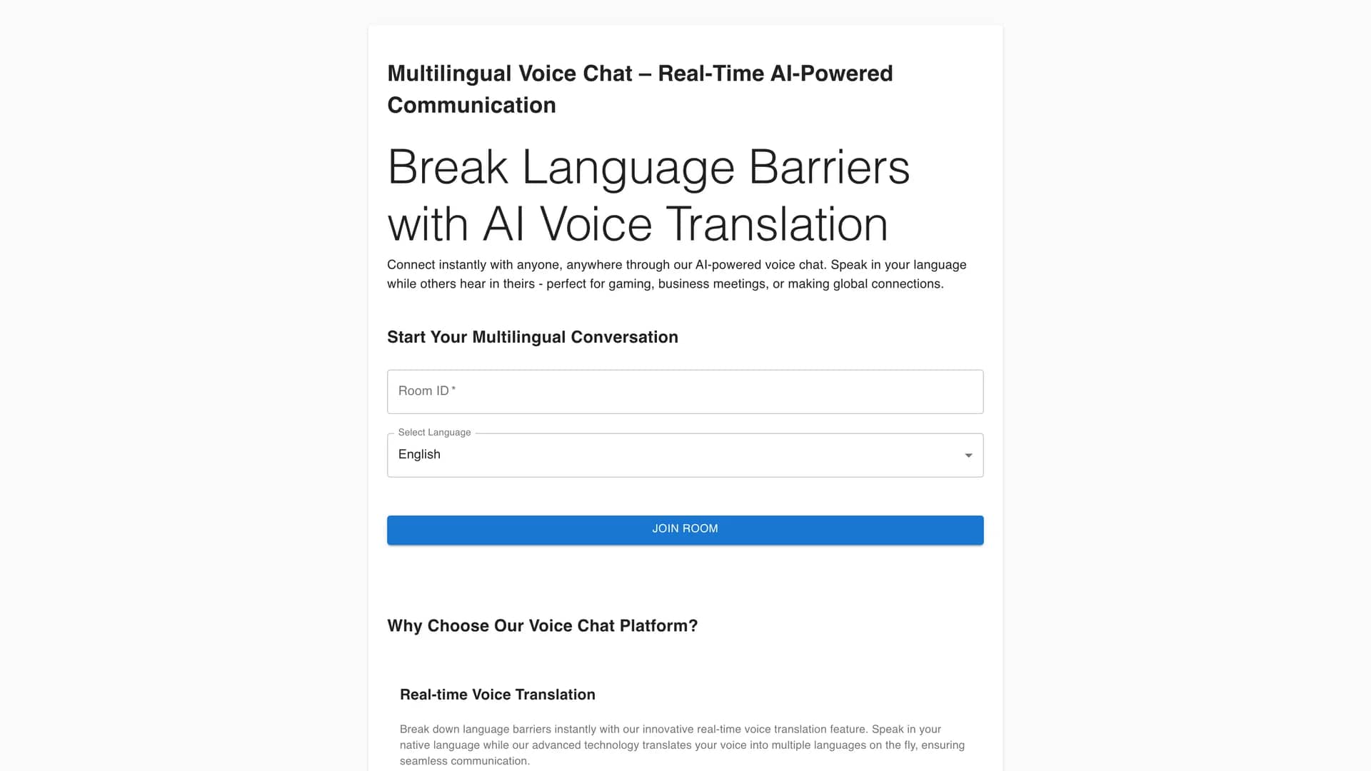 speaksyncs homepage