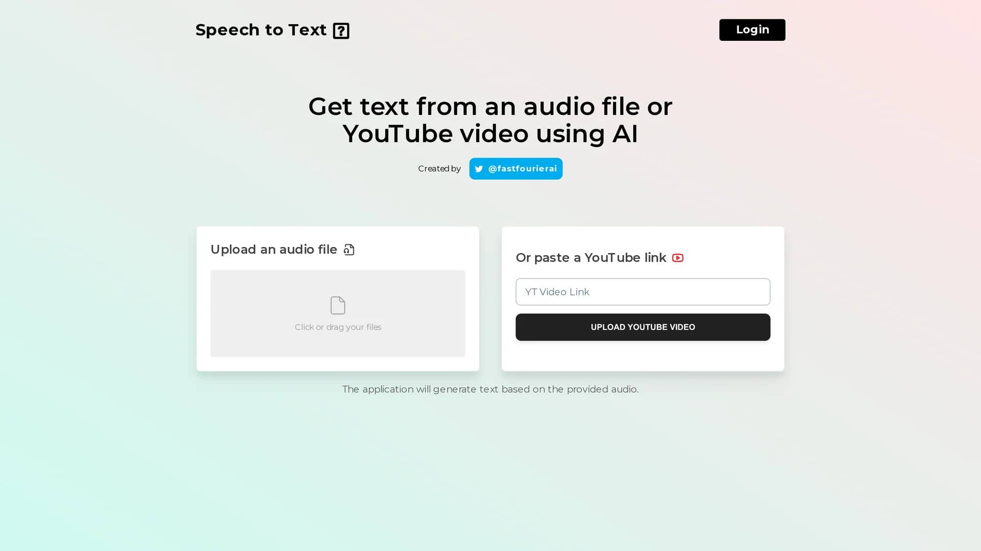 speechtotextai homepage