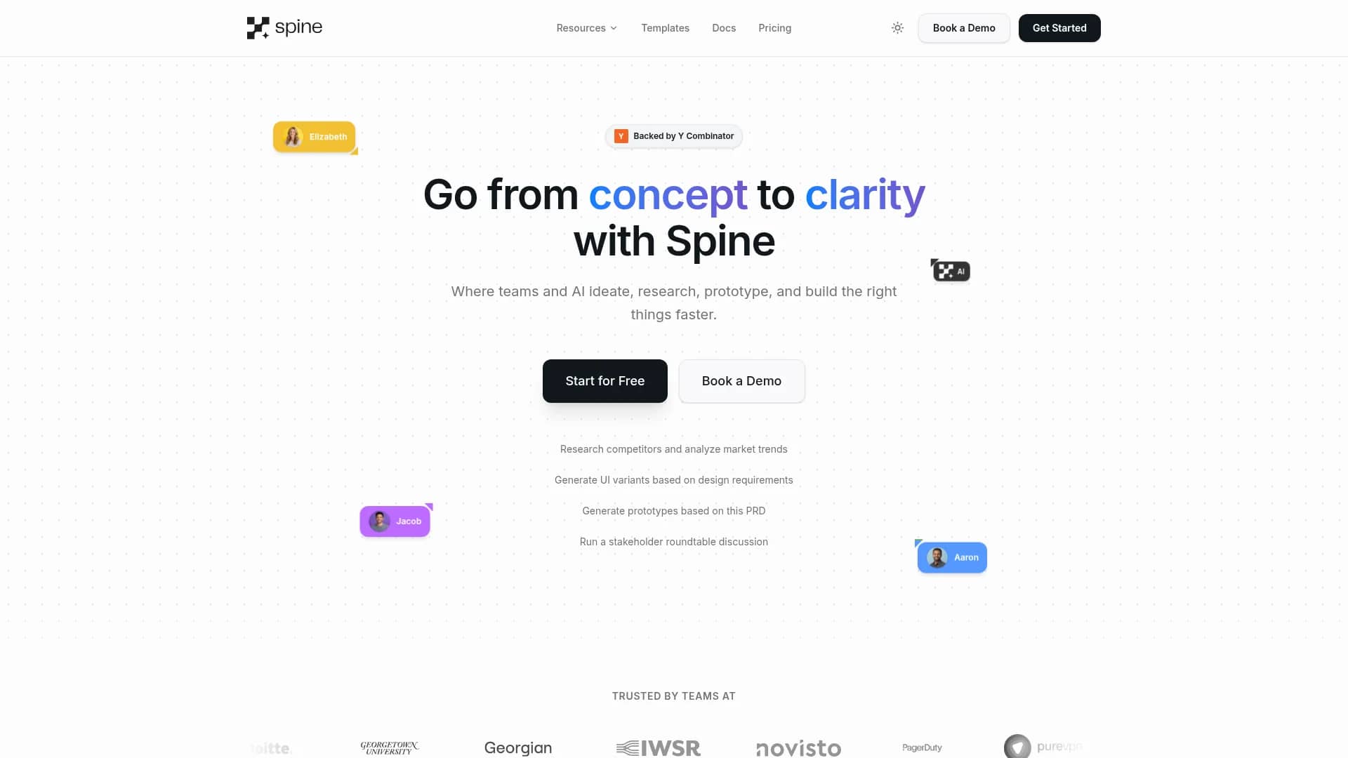 spine homepage