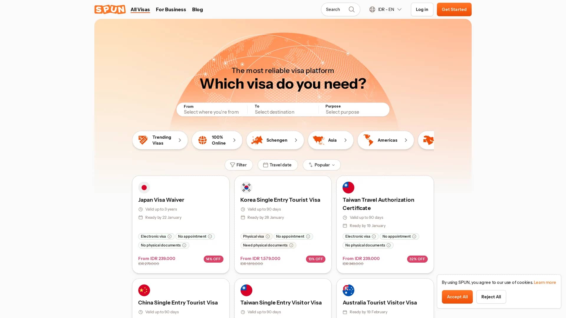 spun homepage