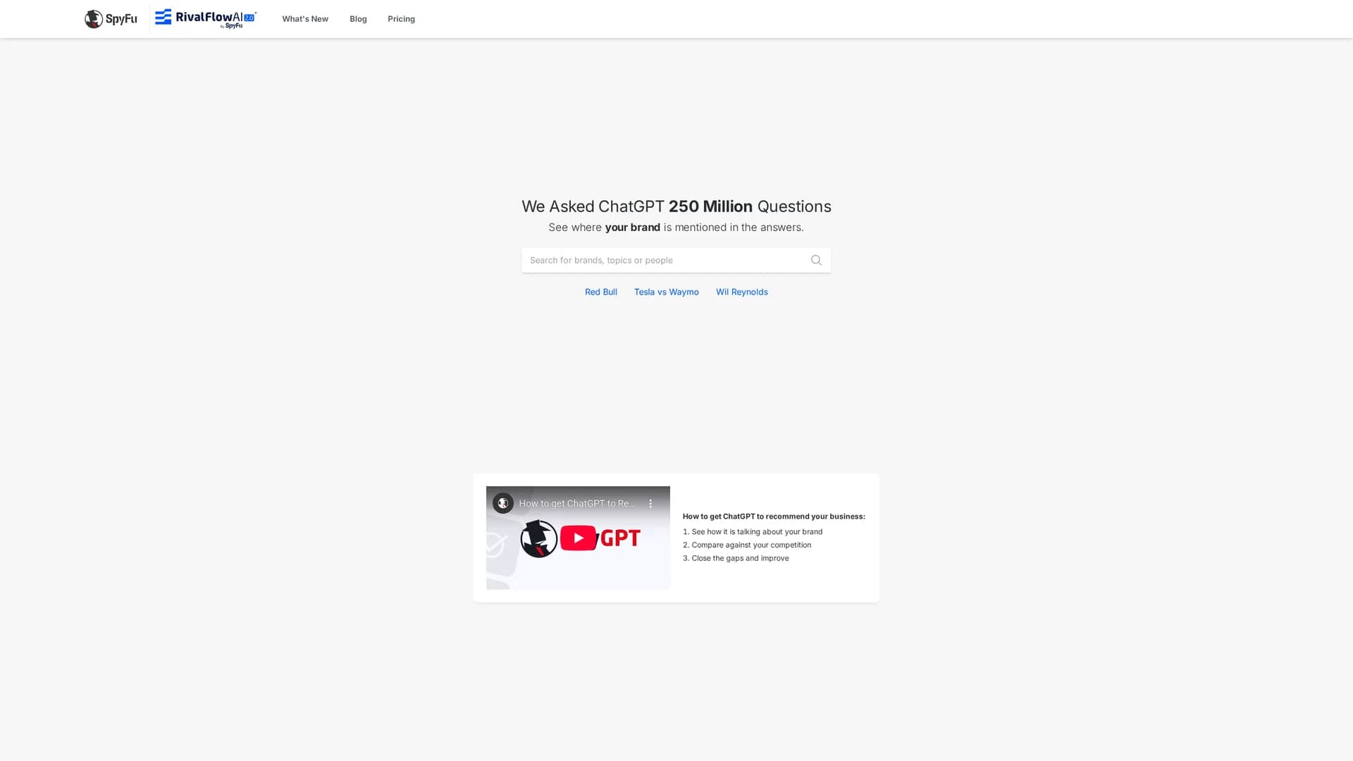 spygpt-by-spyfu homepage