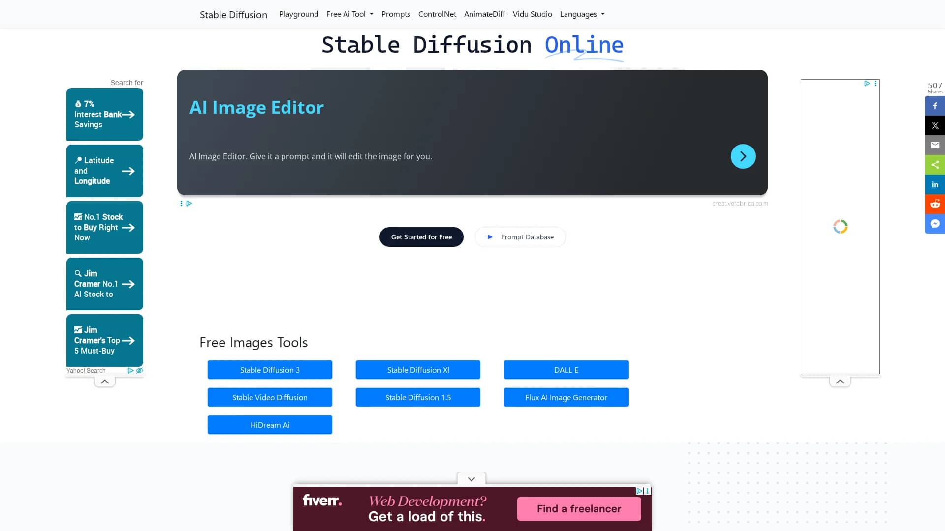 stable-diffusion-online homepage
