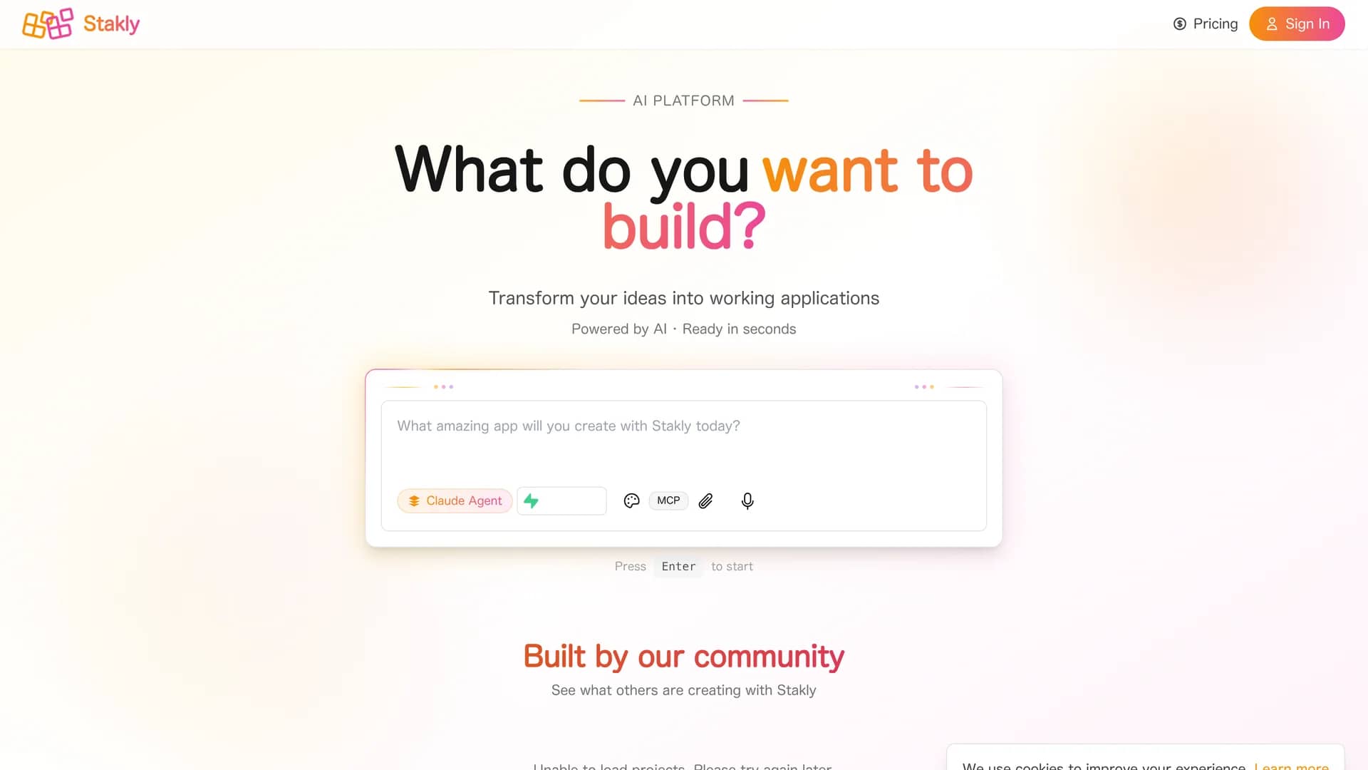 stakly-dev homepage