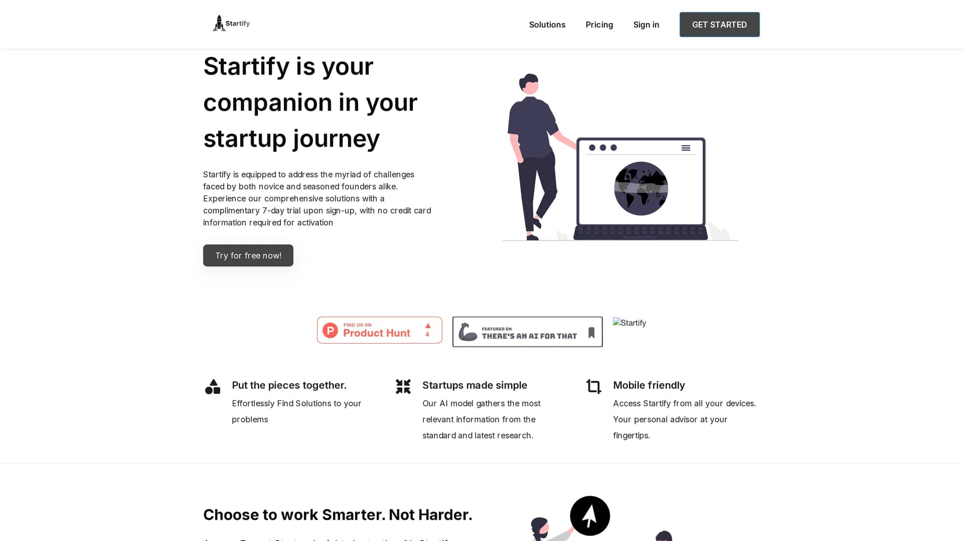 startify homepage
