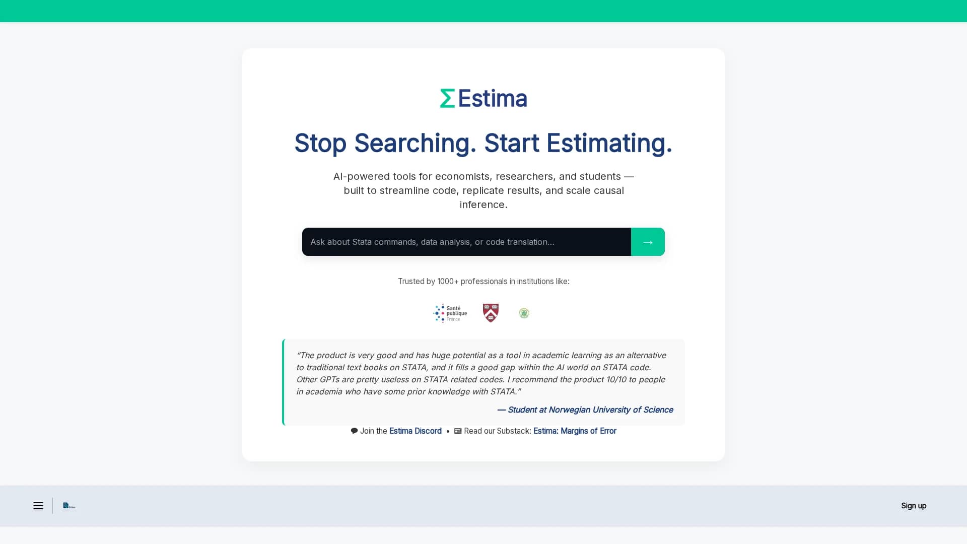 stat-ai homepage
