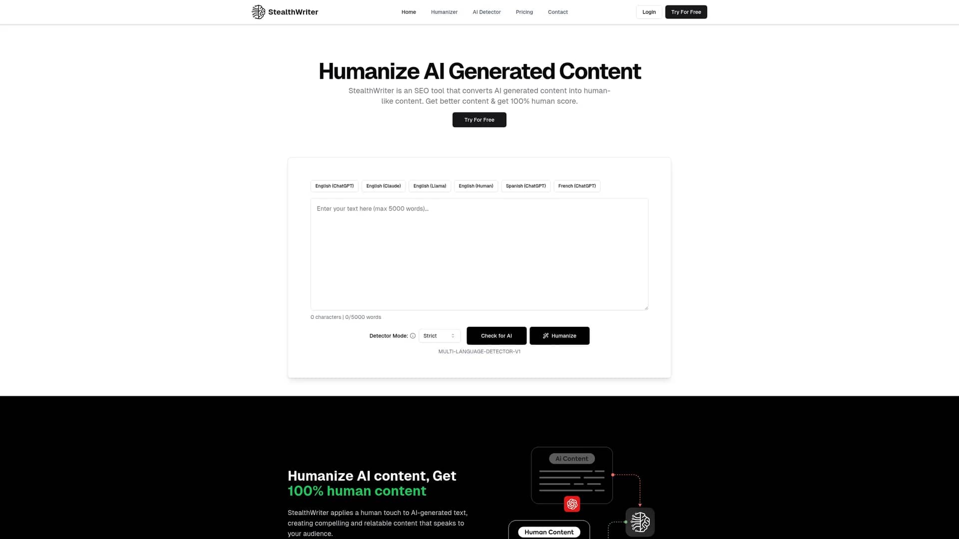 stealthwriter homepage