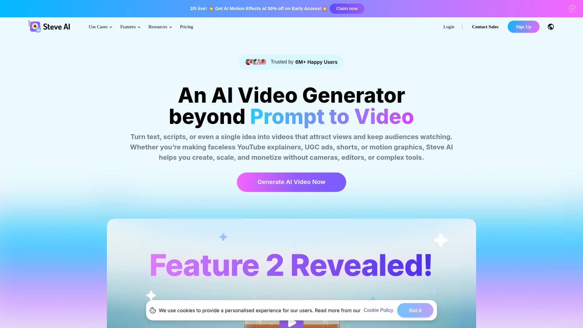 steve-ai homepage