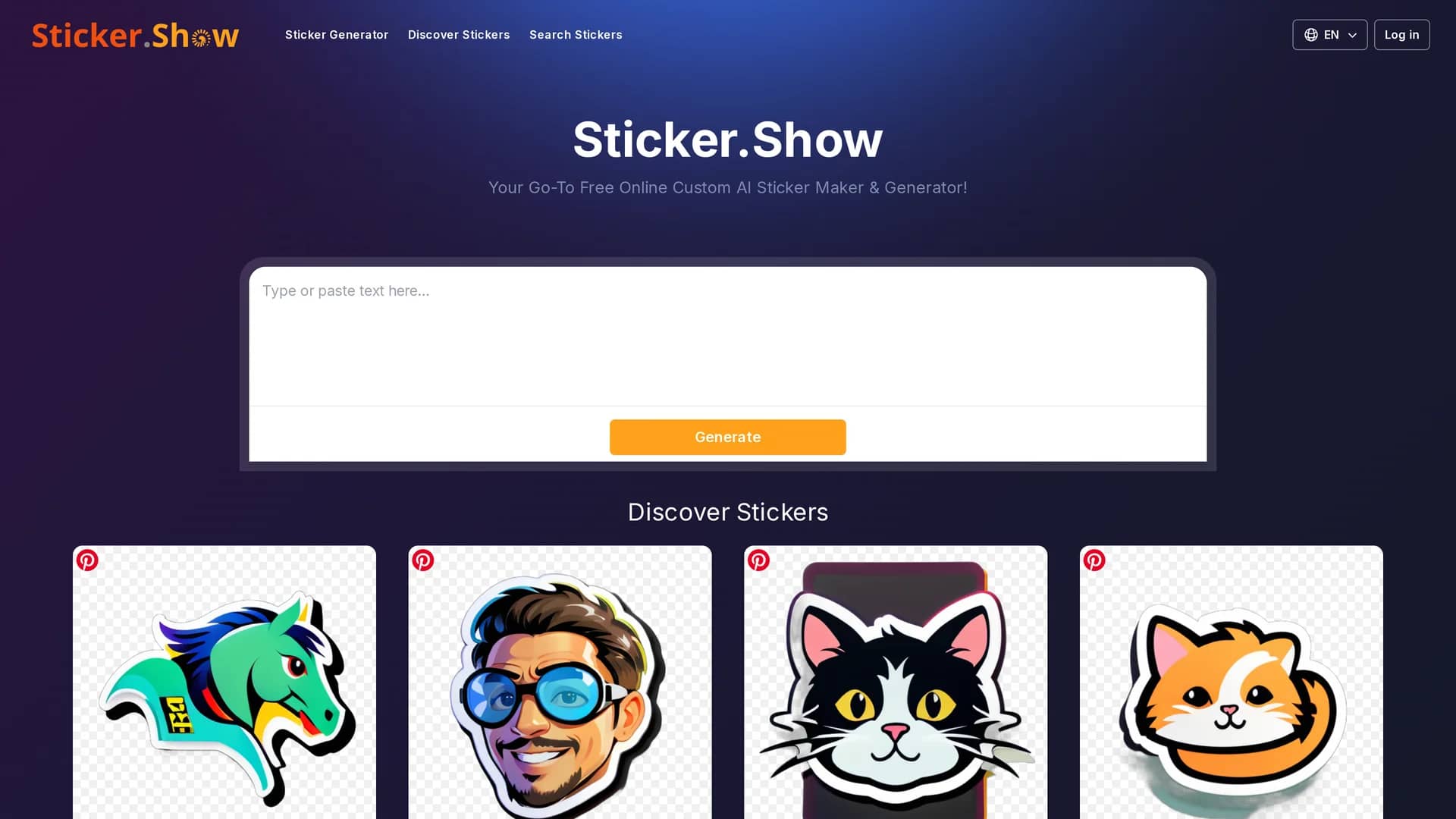 sticker-show homepage