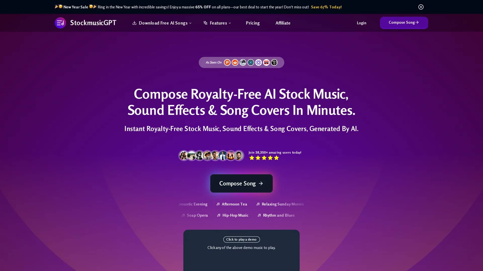 stockmusicgpt homepage