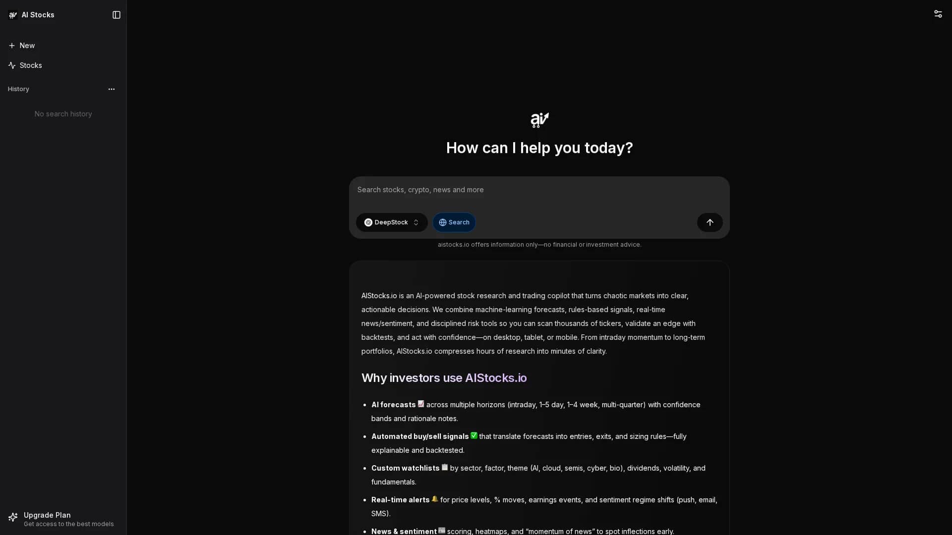 stocksai-io homepage