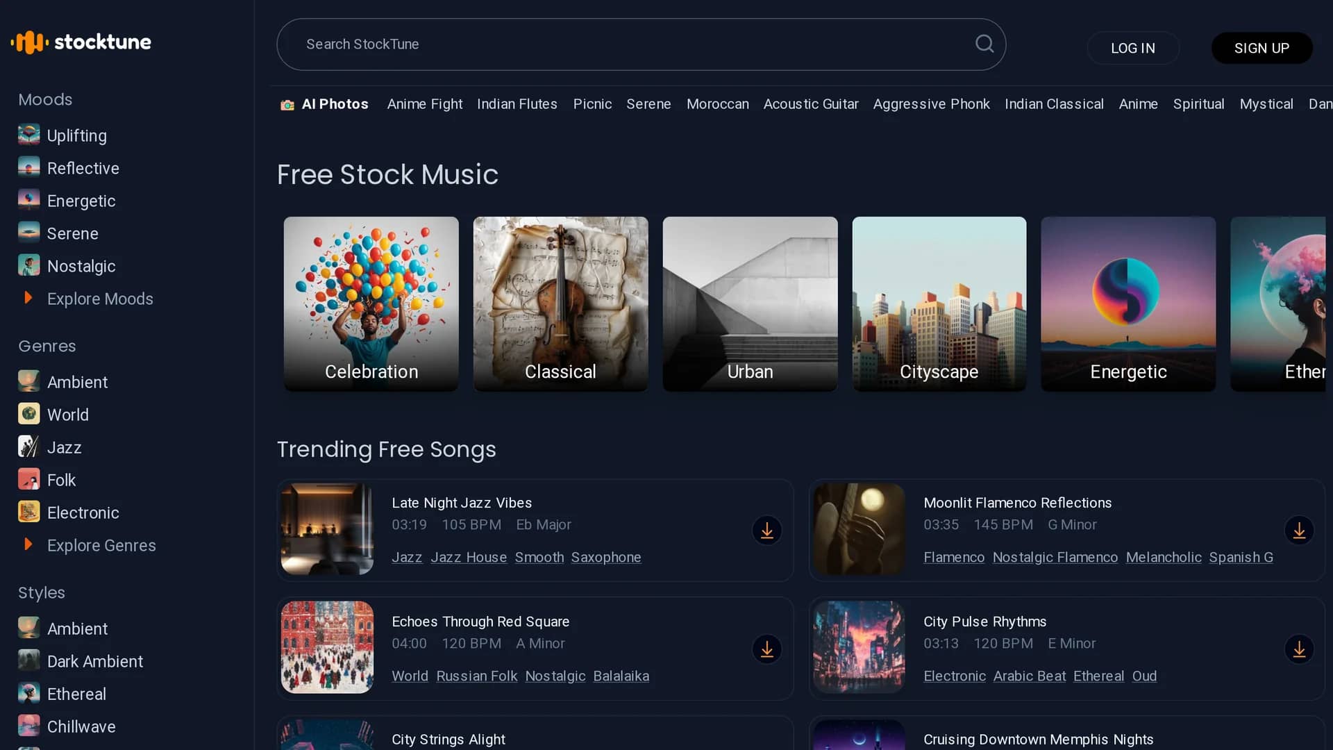 stocktune homepage