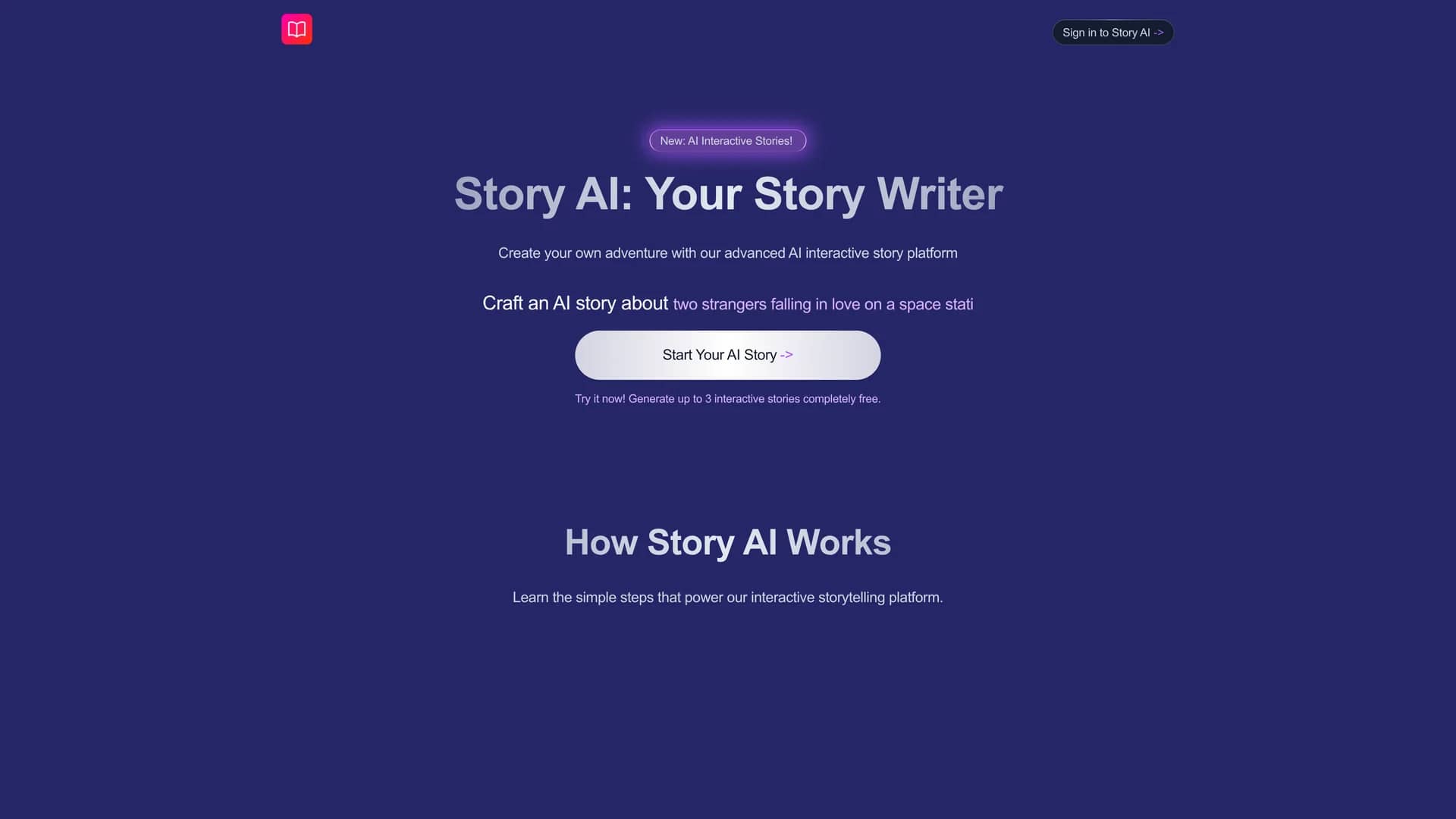 storyai-cc homepage