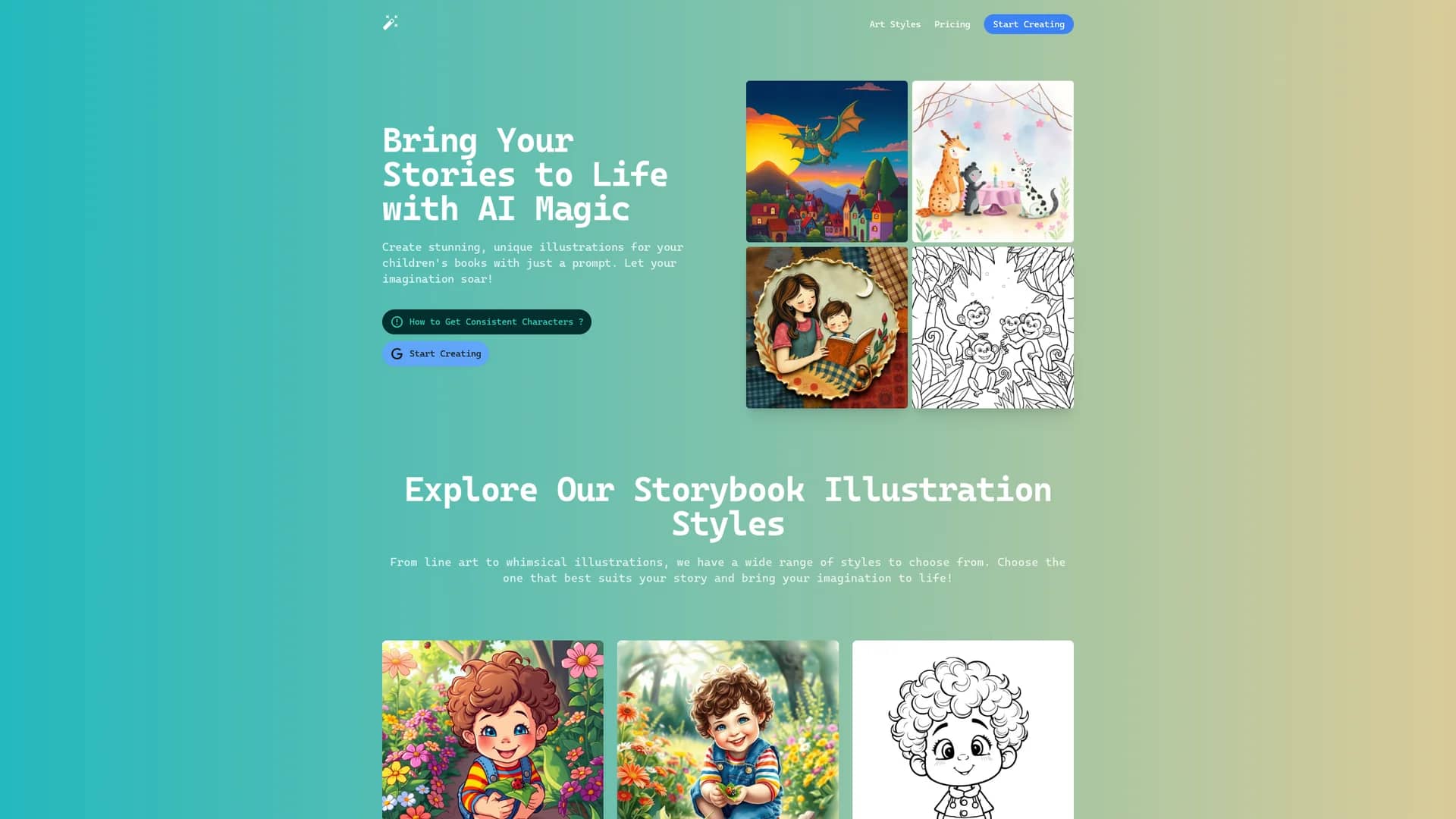storyartai homepage