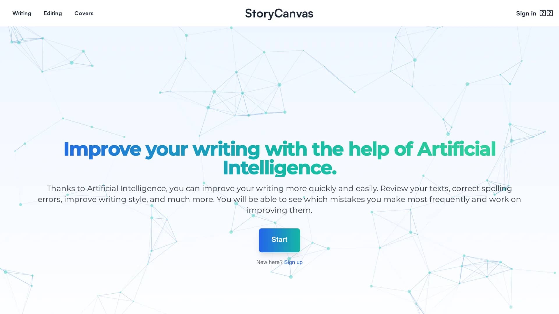storycanvas homepage