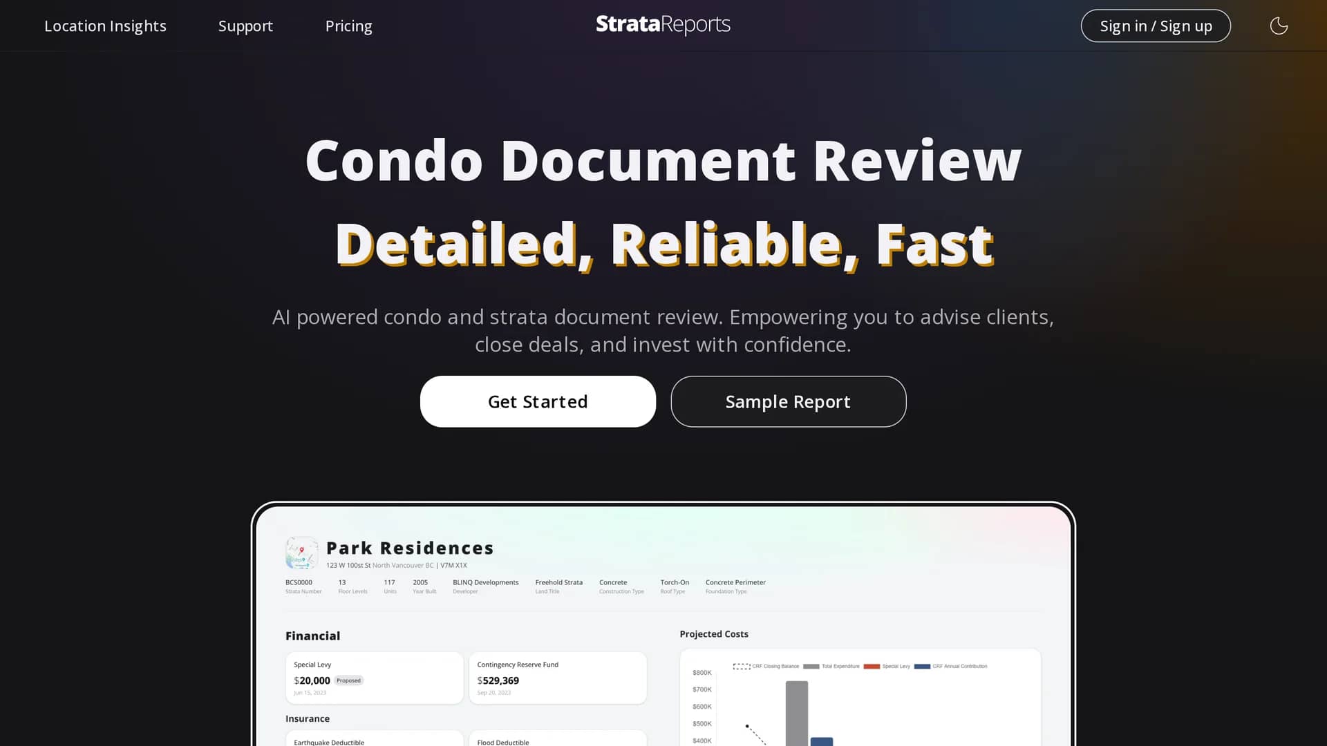 stratareports homepage