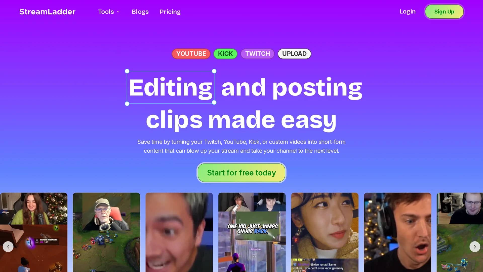 streamladder homepage