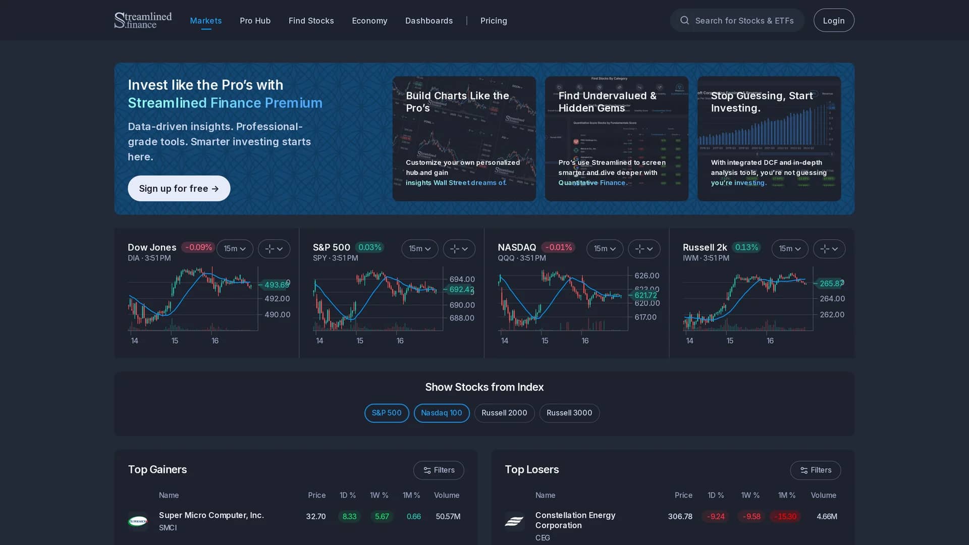 streamlined-finance homepage