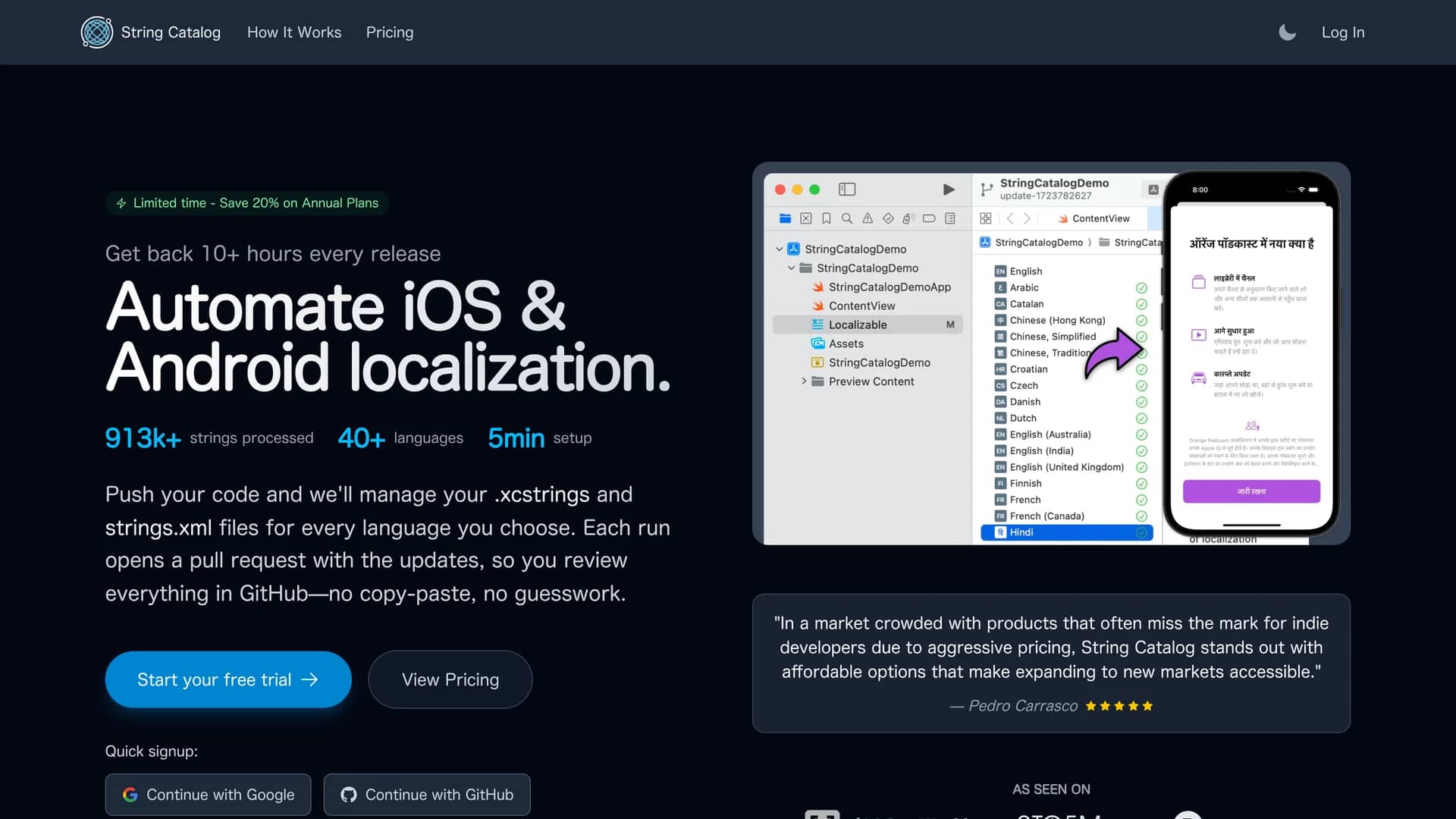 string-catalog homepage